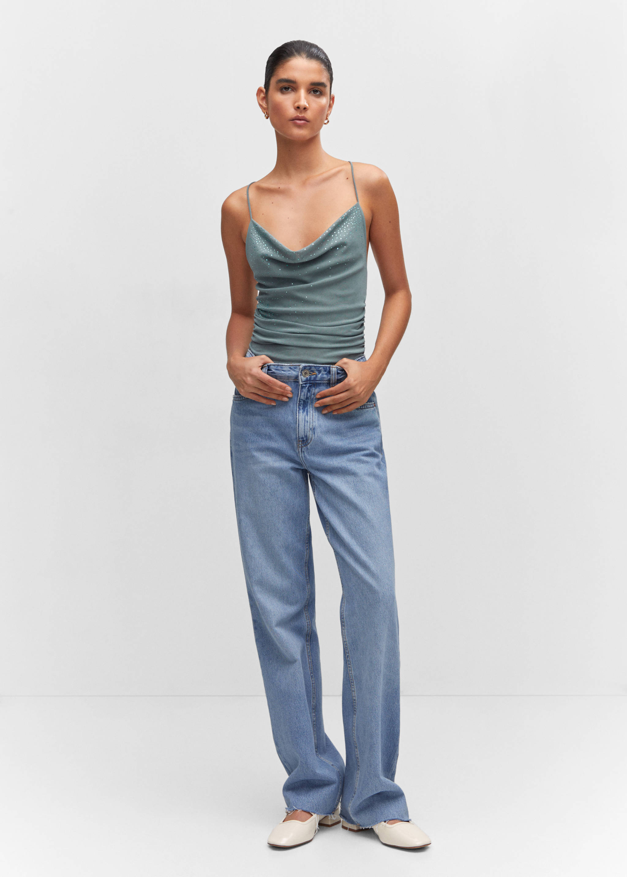 Body drapé détail strass - Plan général