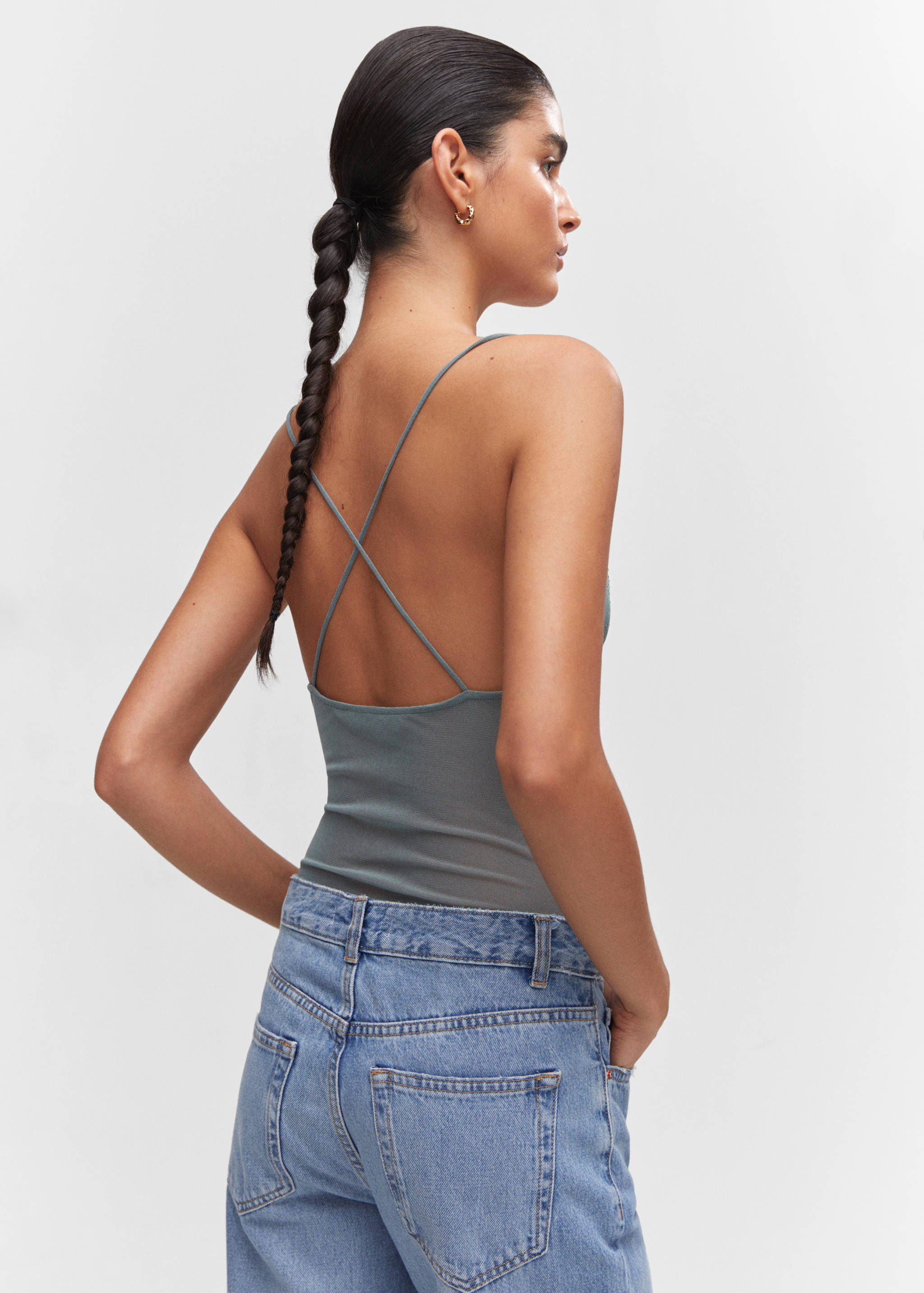 Body drapé détail strass - Verso de l’article