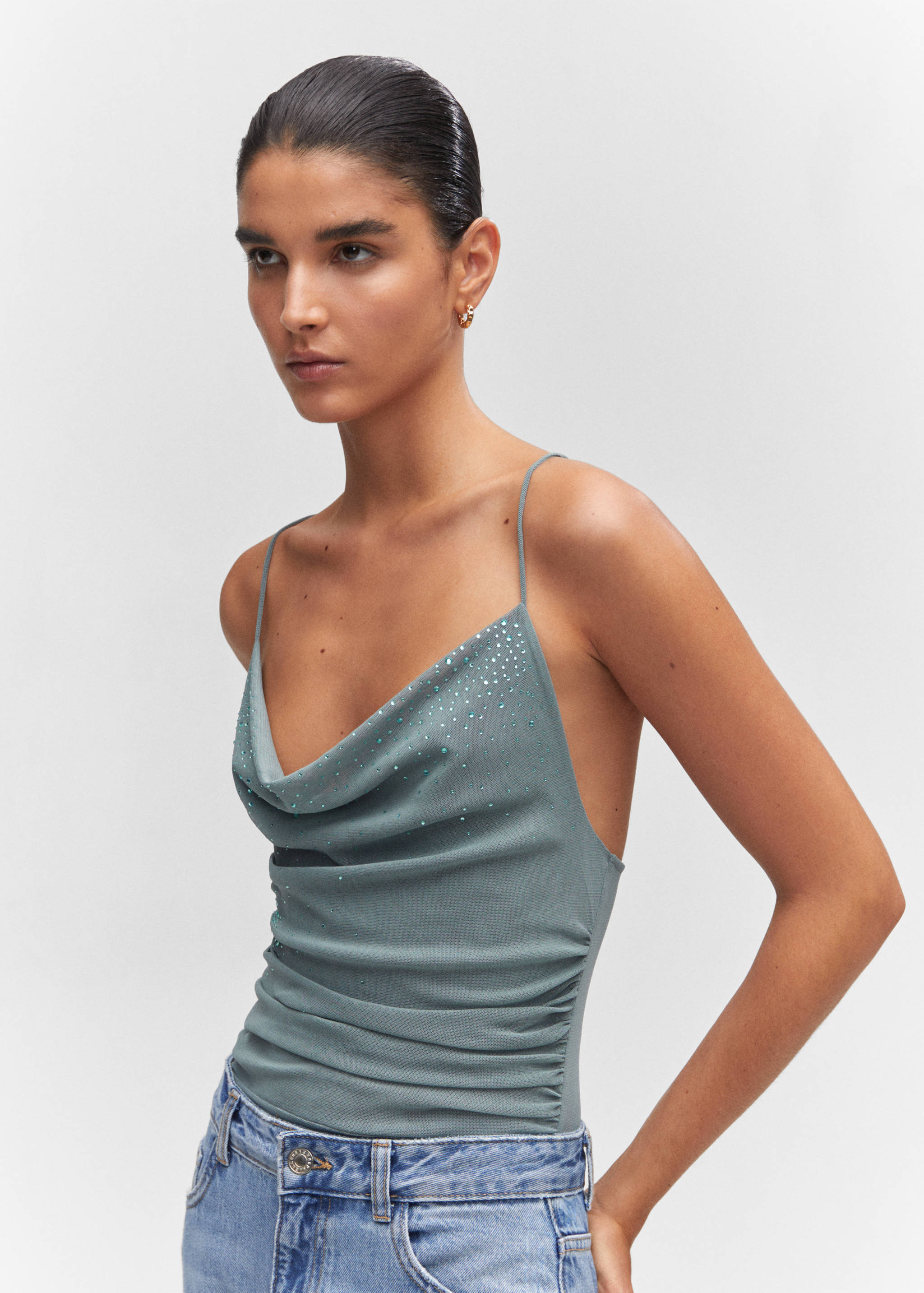 Body drapé détail strass - Détail de l'article 6