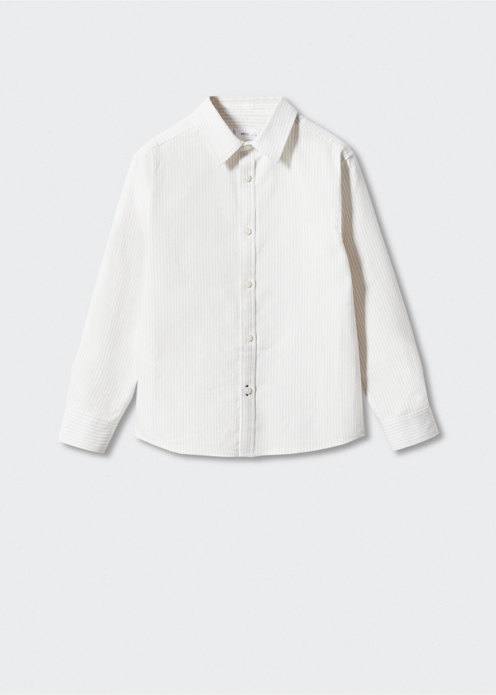 Regular-fit striped shirt - Article without model, Beige. Ref: 57022514-00.