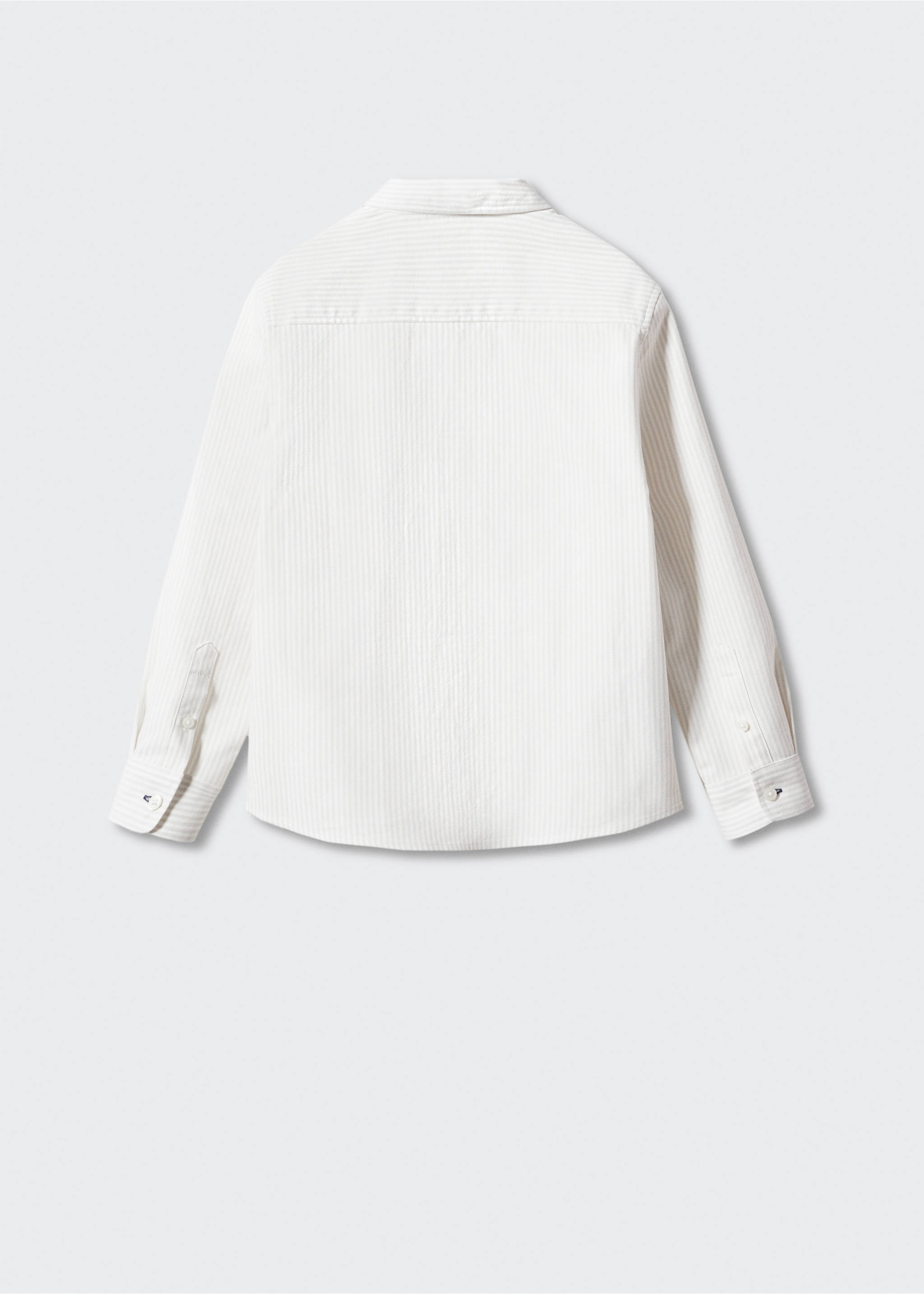 Regular-fit striped shirt - Reverse of the article, Beige. Ref: 57022514-00.