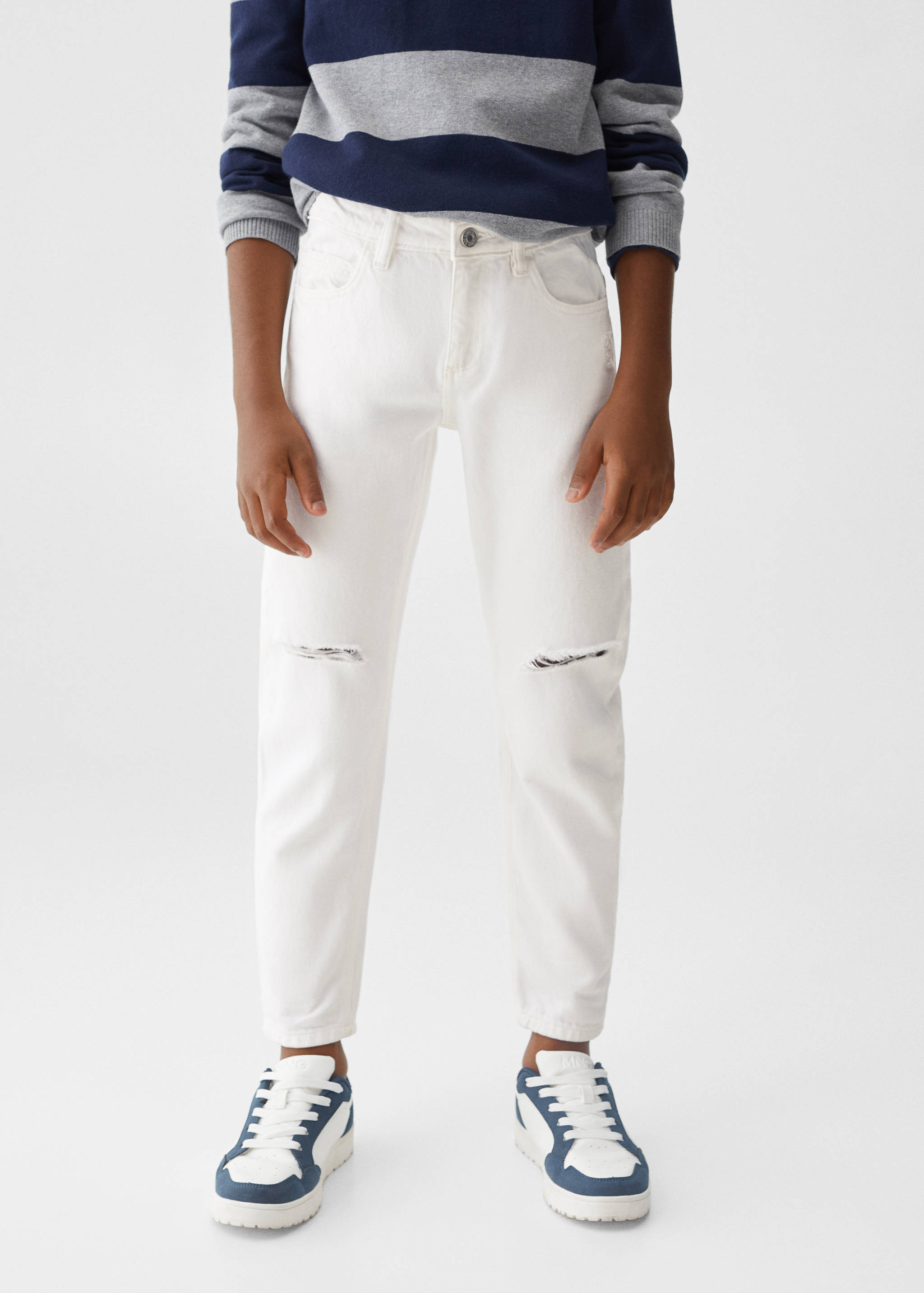 Dad decorative ripped jeans - Details of the article 3