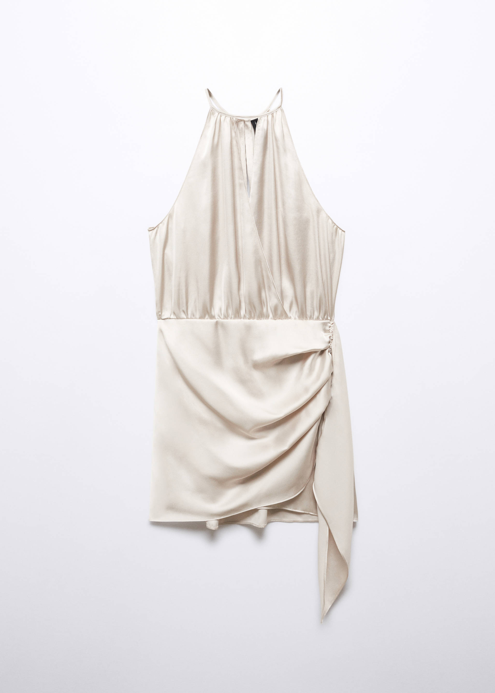 Satin halter neck dress - Article without model