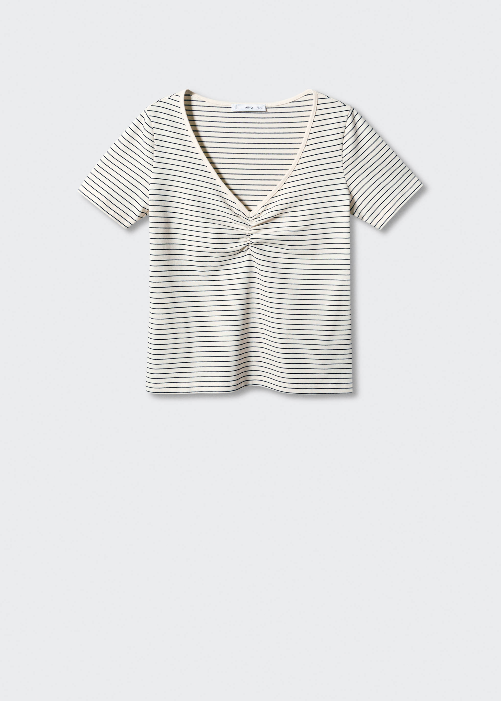 Cotton t-shirt with pucker detail - Article without model