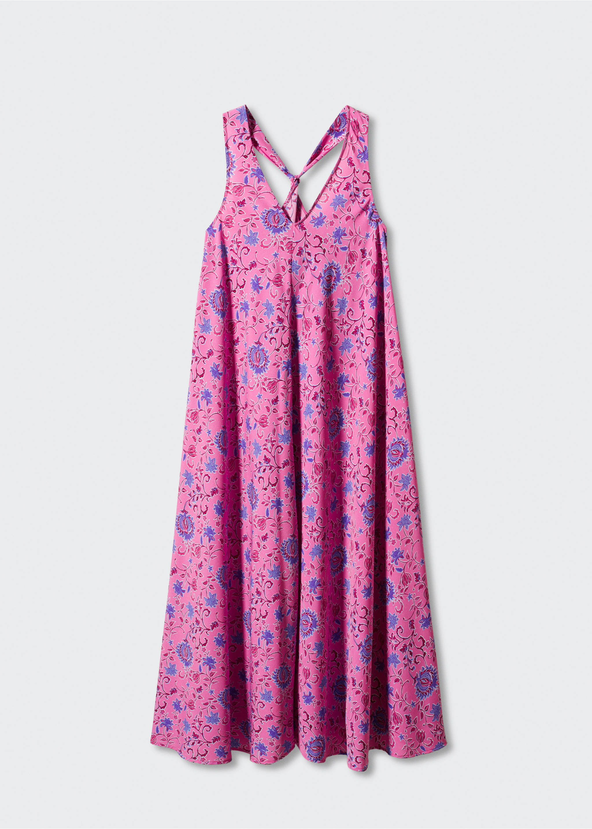 V-neck floral dress - Article without model, Pink. Ref: 57022890-00.