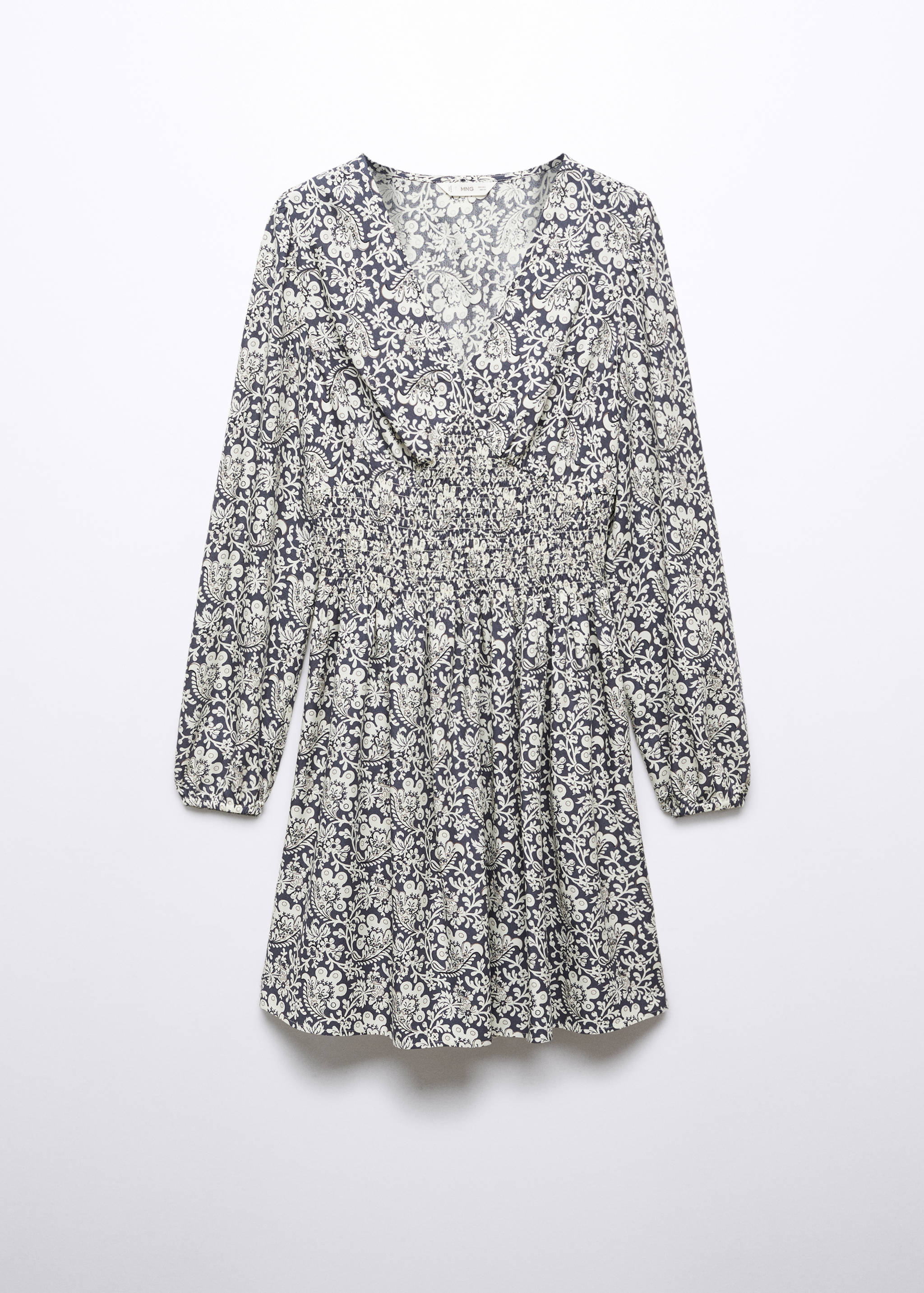 Robe froncée imprimée - Article sans modèle
