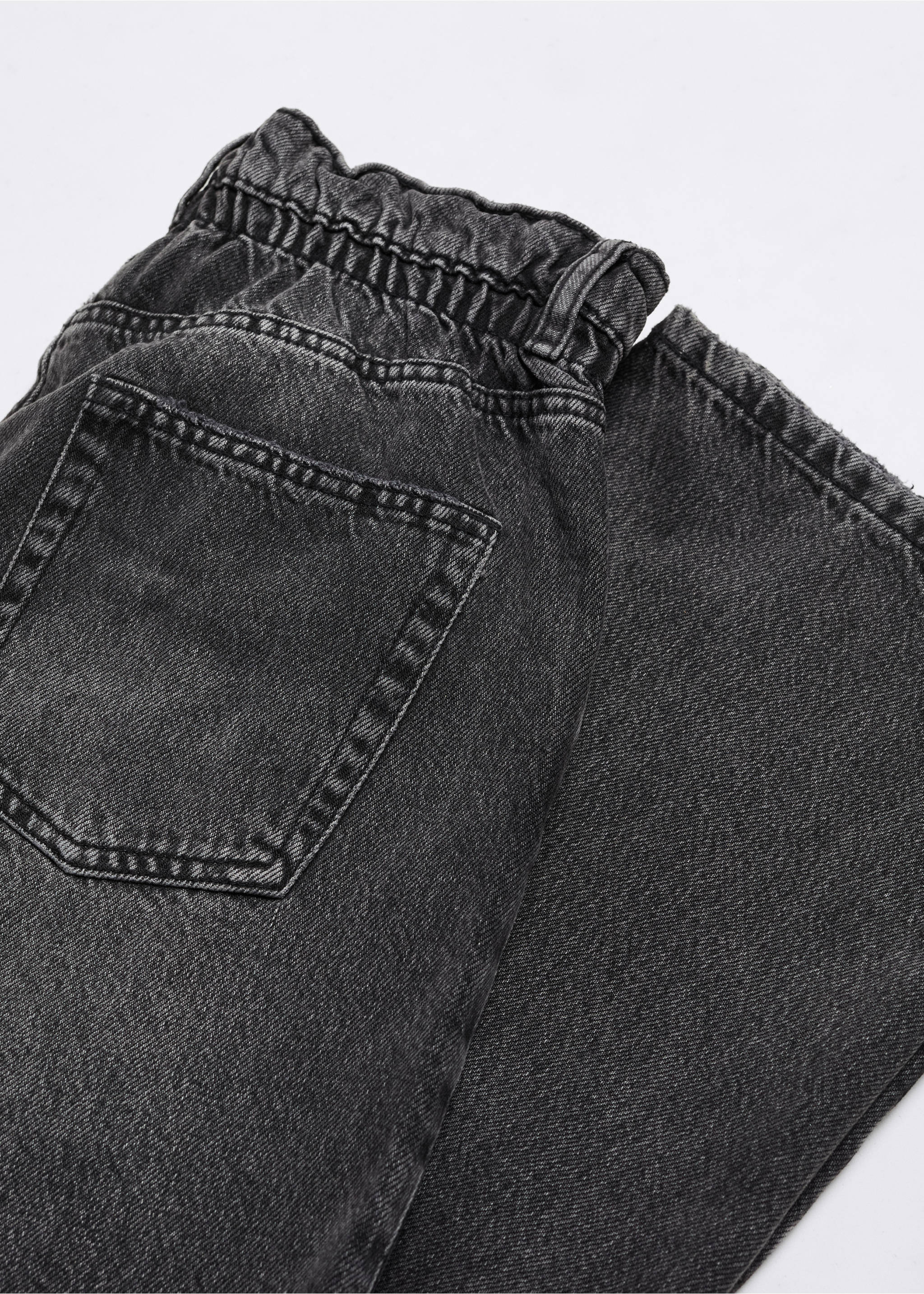 Slouchy Jeans mit Stretchbund - Detail des Artikels 8, Black denim. Ref: 57022896-00.