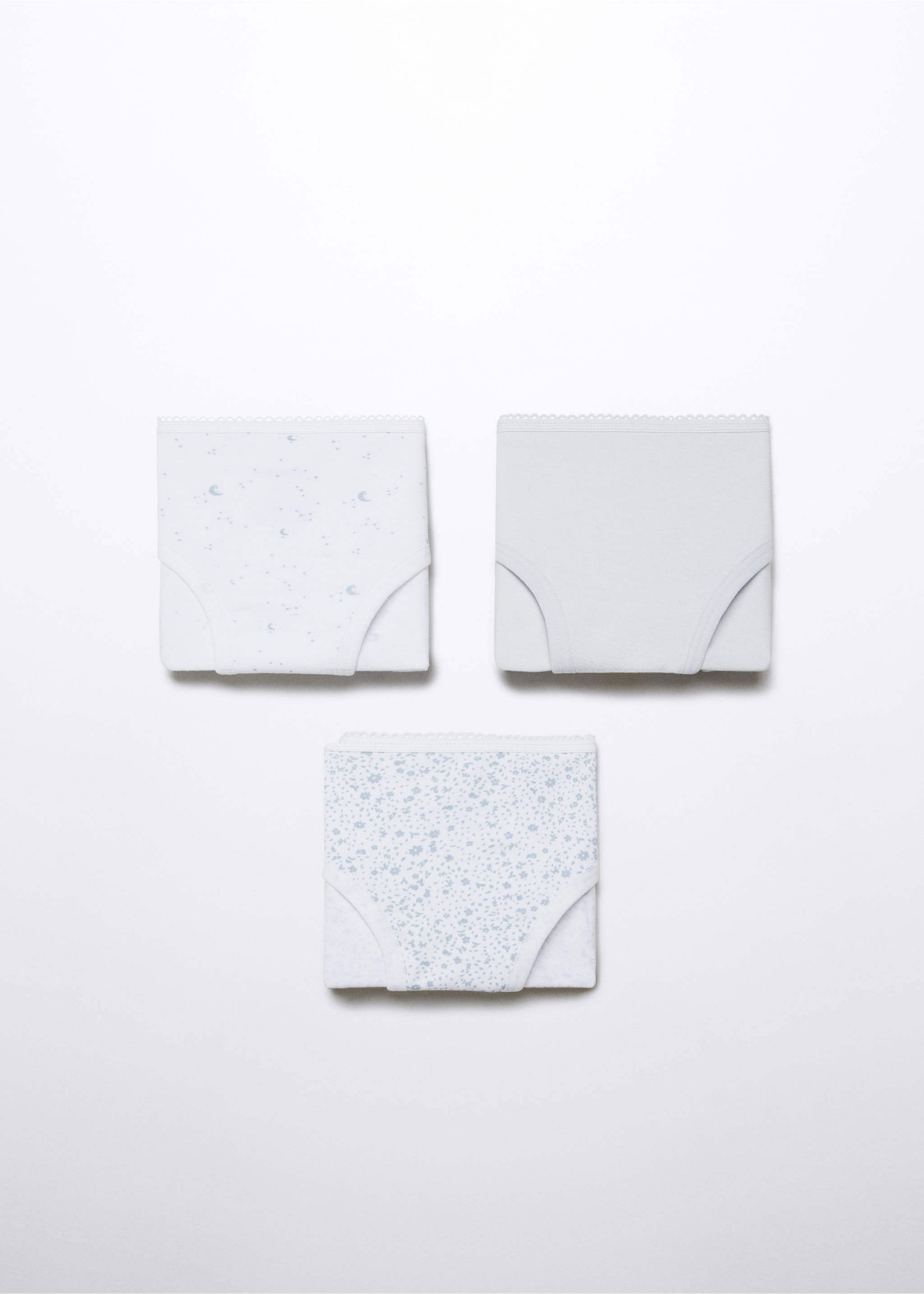 Pack 3 culottes coton - Article sans modèle, Bleu ciel. Ref: 57023269-00.