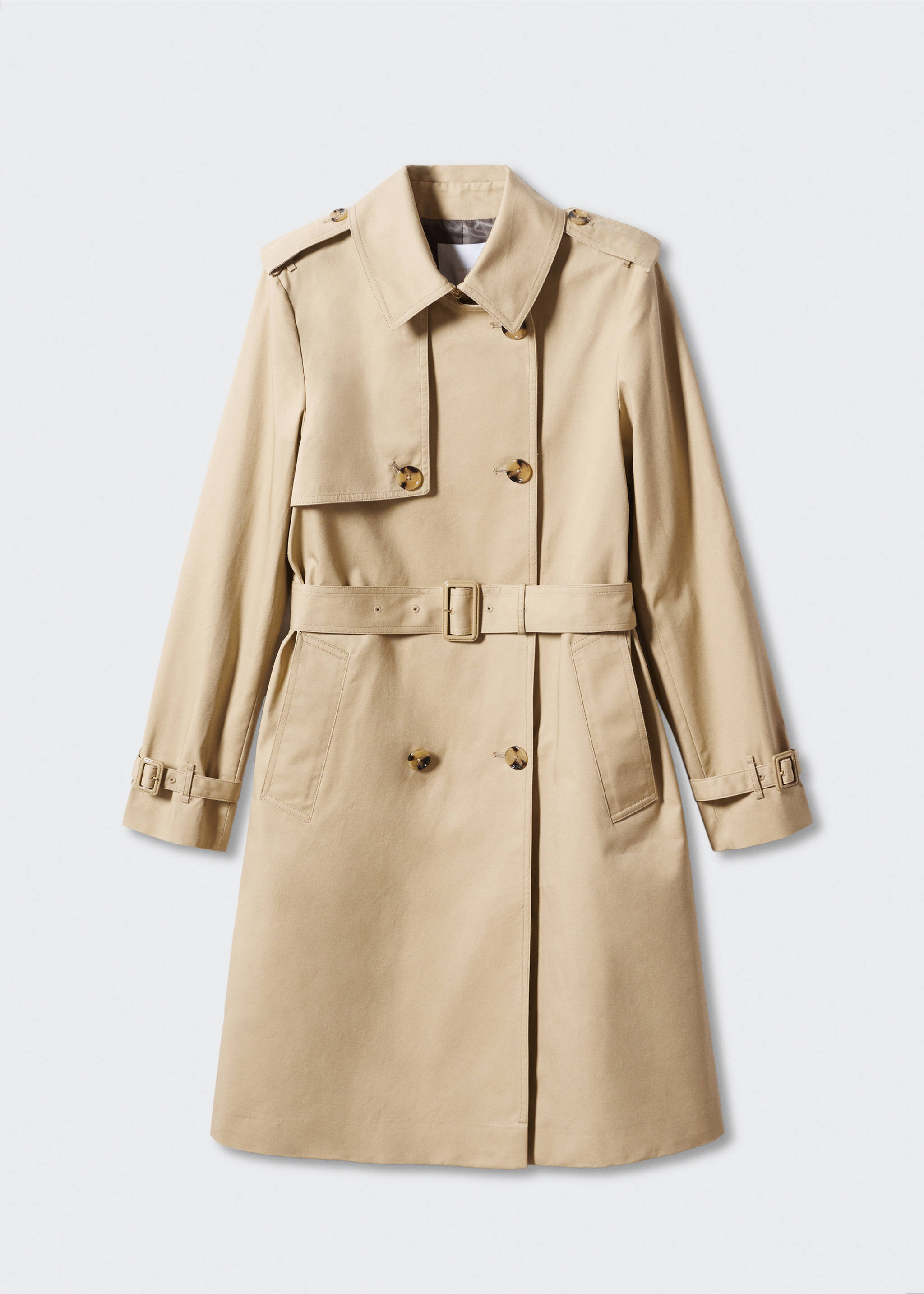 Classic trench coat with belt - Article without model, Medium Brown. Ref: 57023725-00.