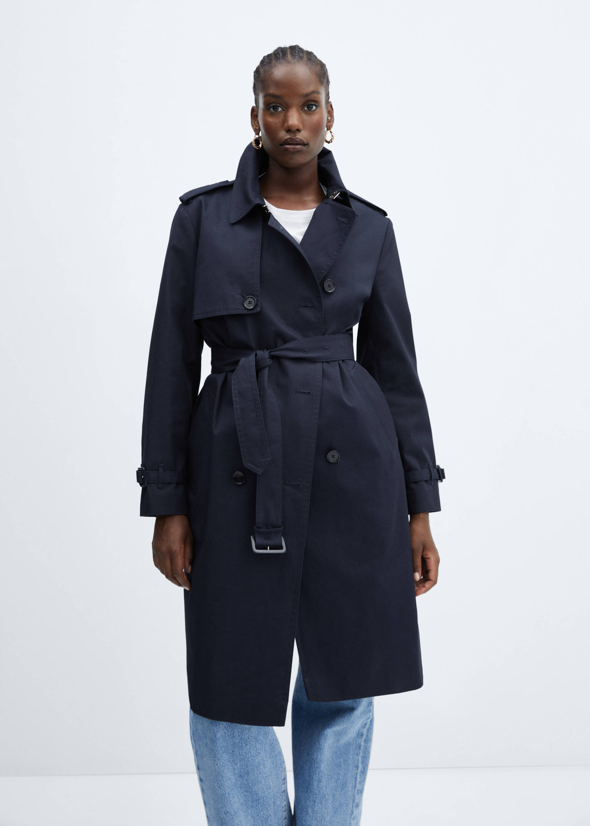 Classic trench coat with belt - Details of the article 5