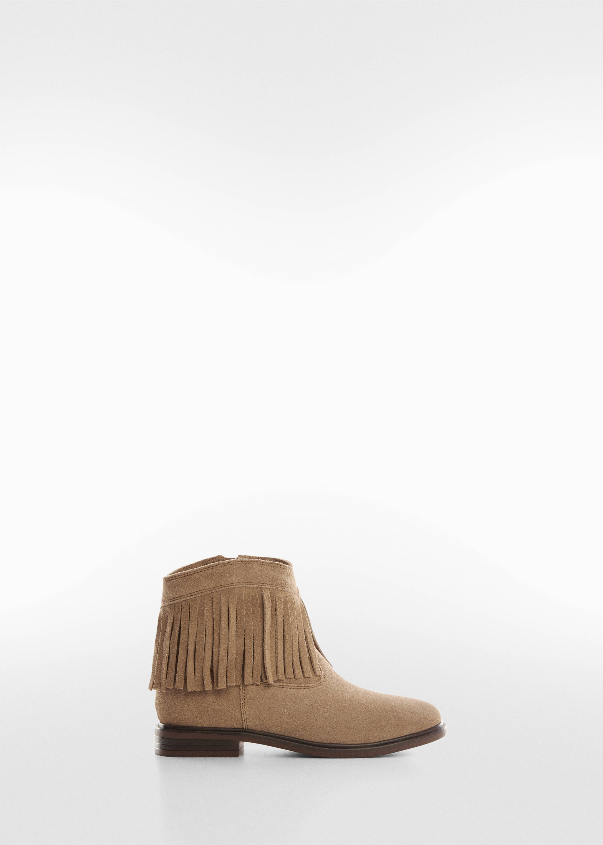 Fringed leather boots - Article without model, Sand. Ref: 57023777-00.