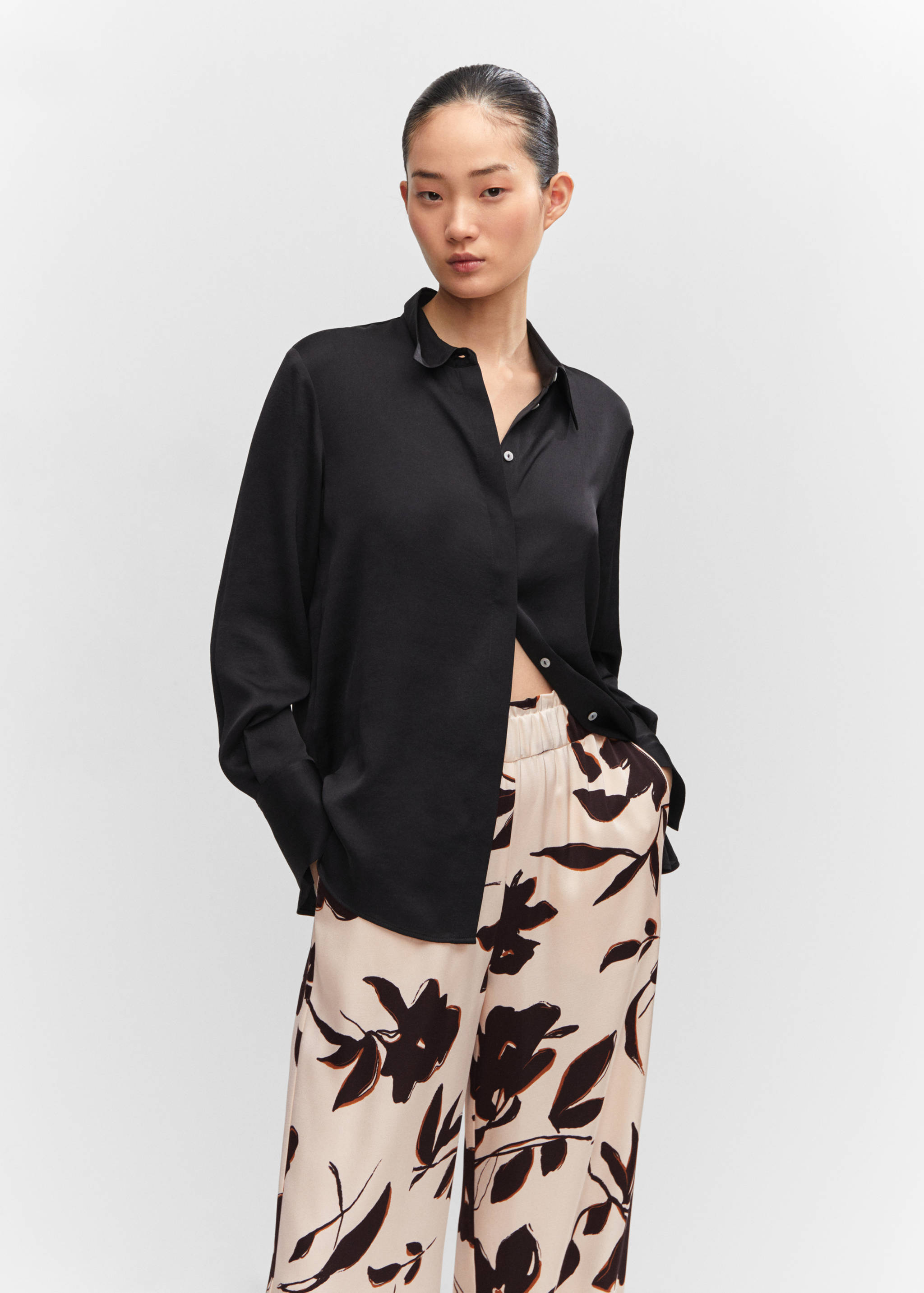 Wide leg printed pants - Details of the article 1