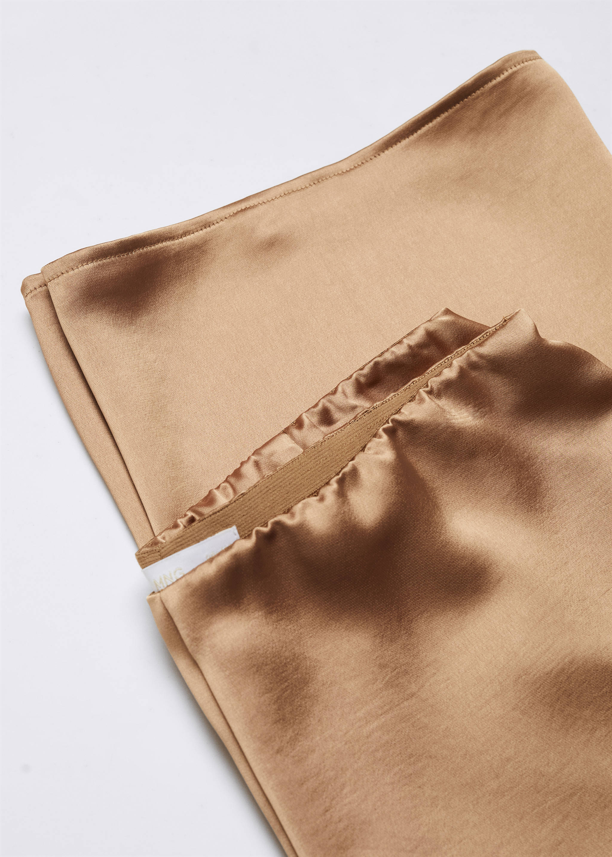 Satin-finish elastic waist pants - Details of the article 8