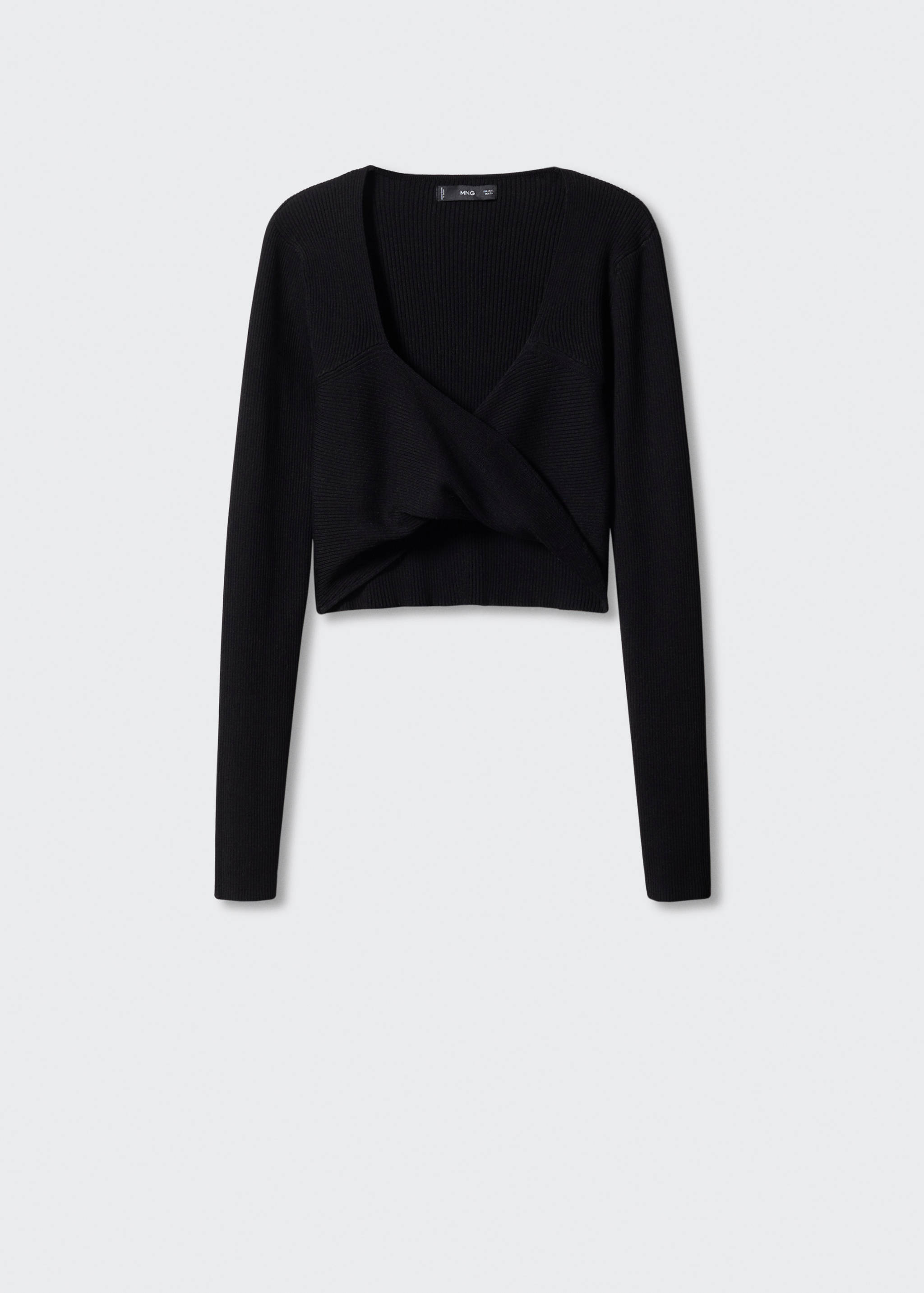 Double-breasted cropped sweater - Article without model