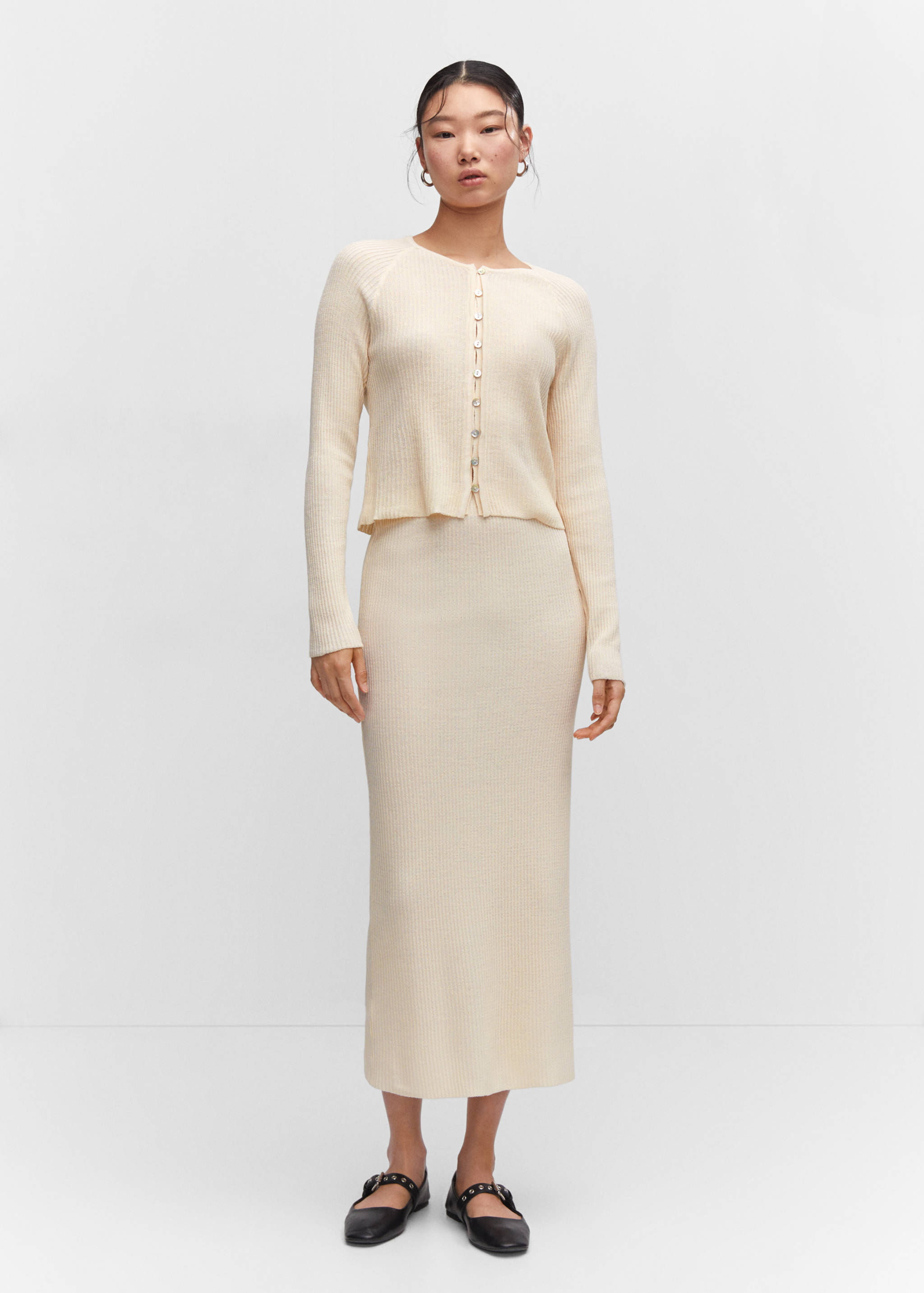 Button knit cardigan - General plane