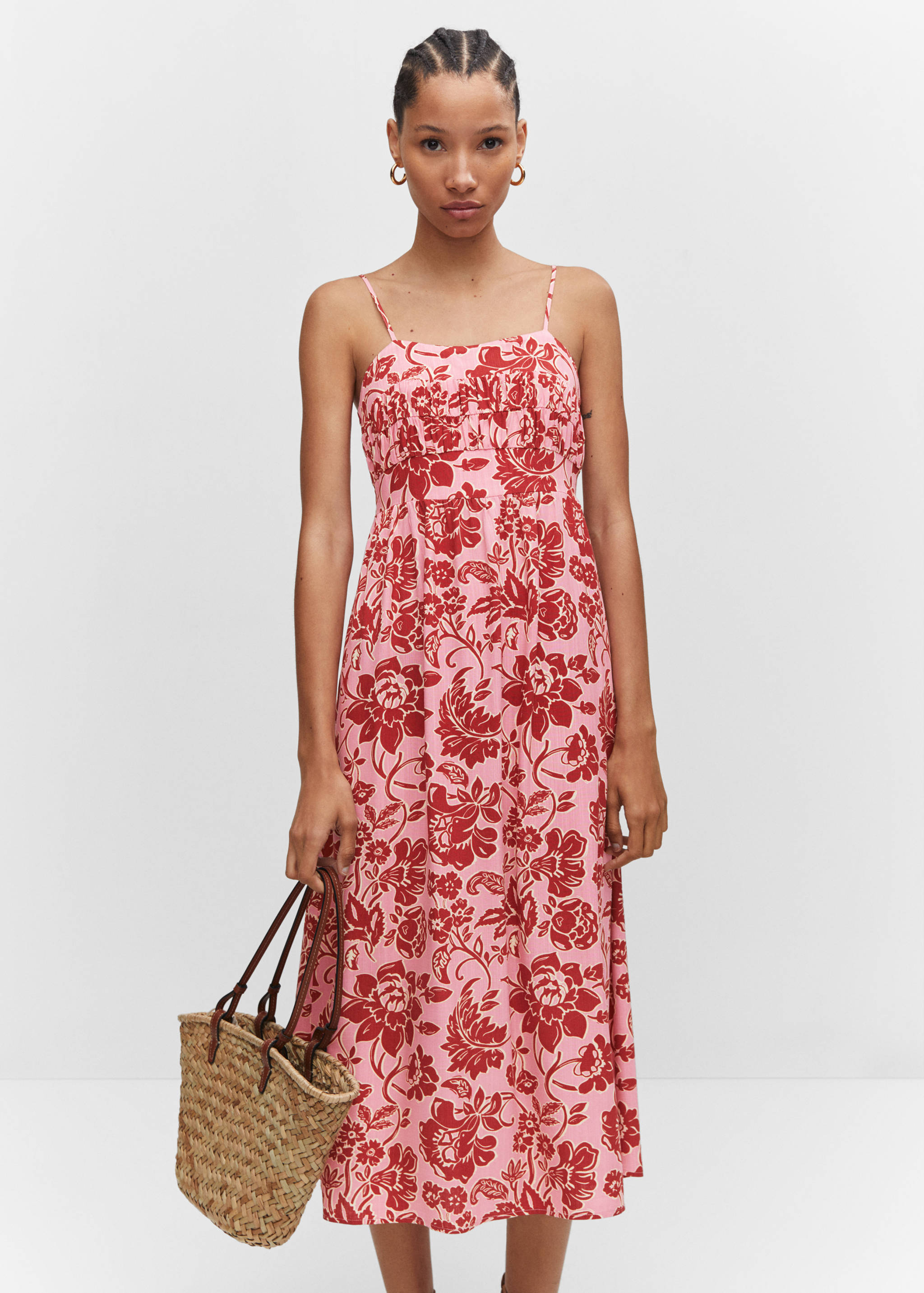 Floral-print midi-dress - Medium plane