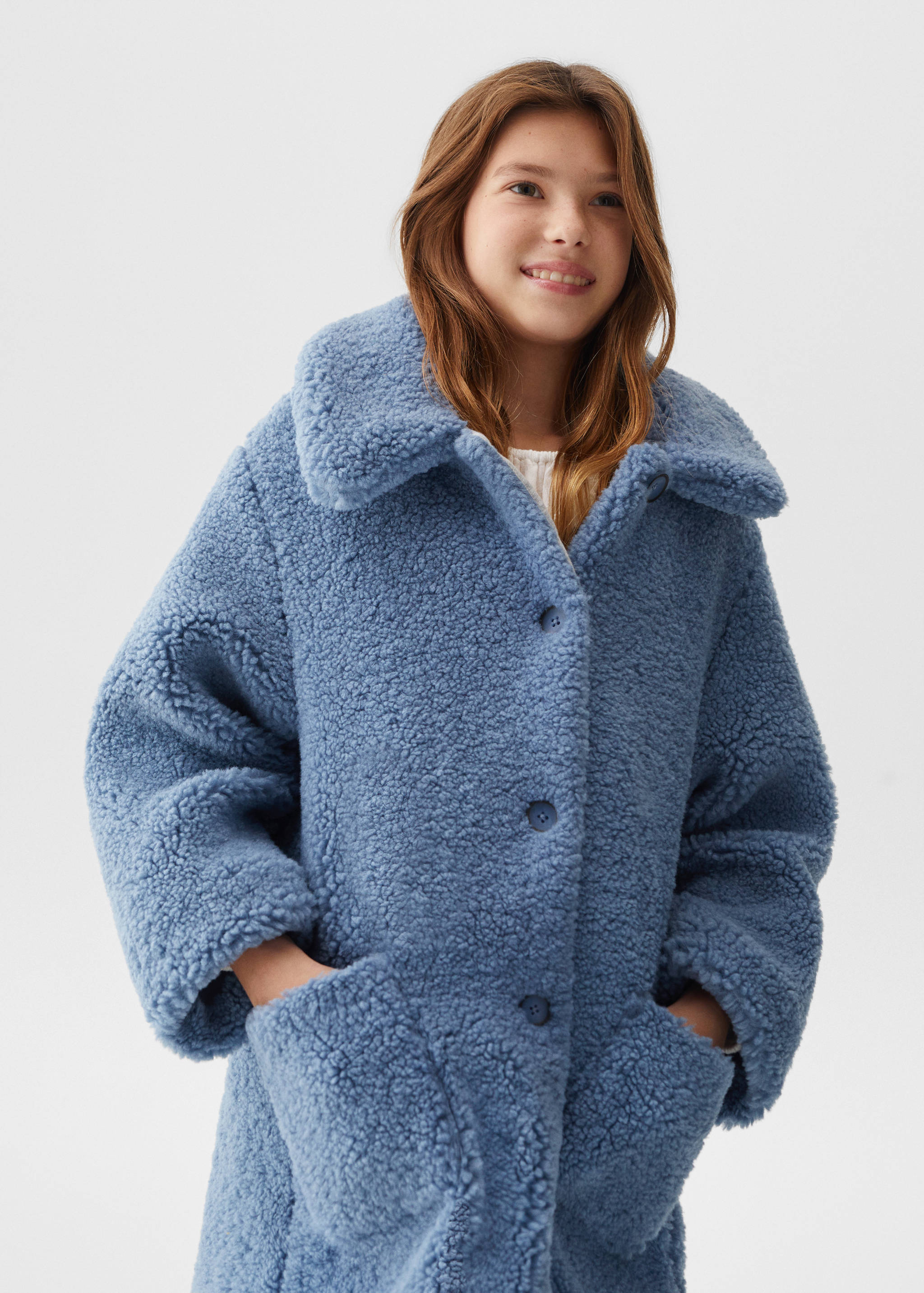 Mantel mit Shearlingbesatz - Mittlere Ansicht