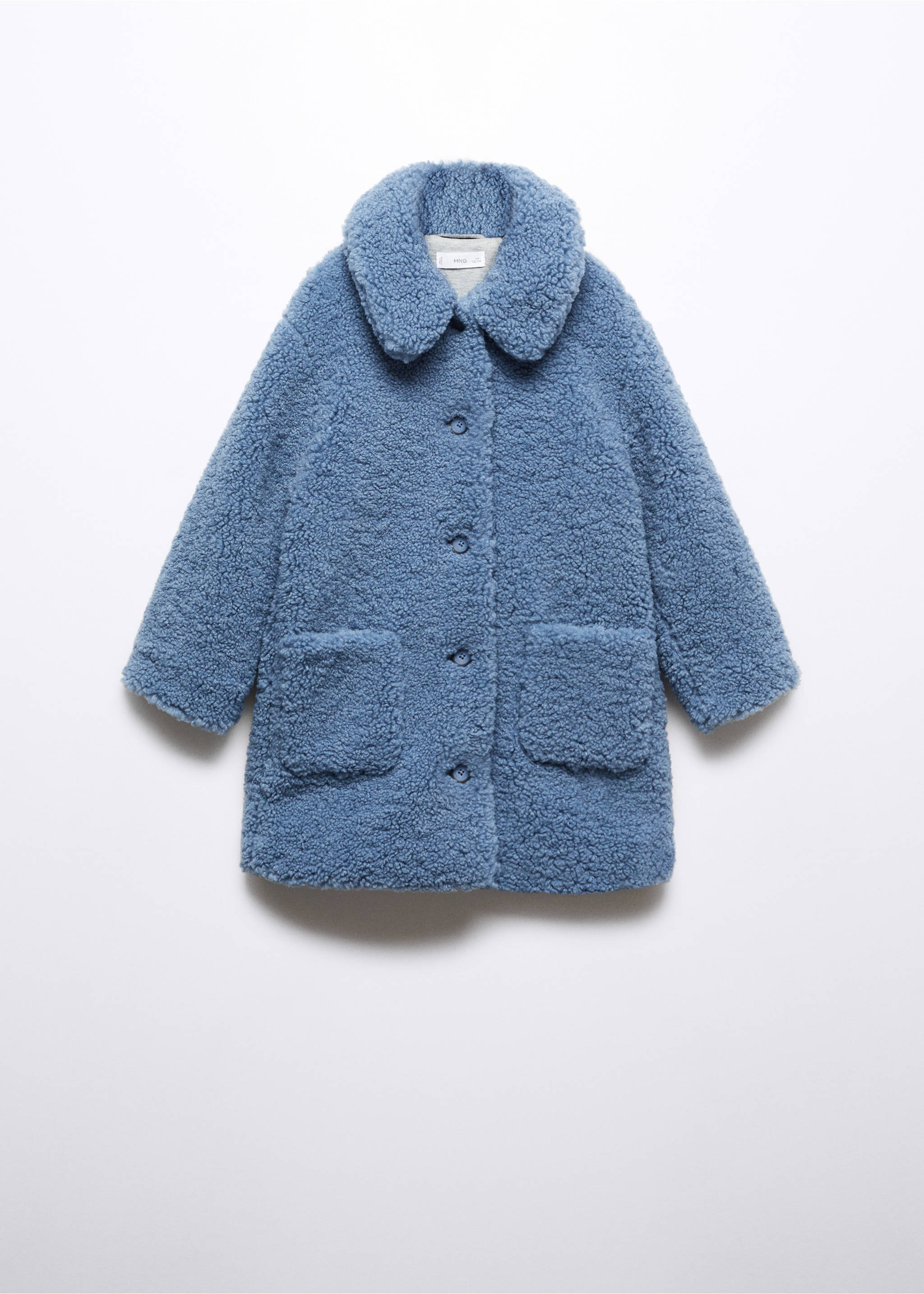 Mantel mit Shearlingbesatz - Artikel ohne Model, Blau. Ref: 57024012-00.