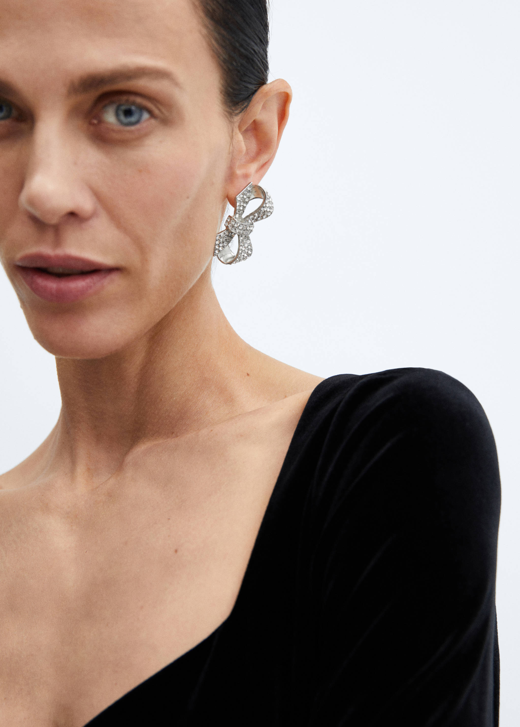 Σκουλαρίκια φιόγκος στρας - Γενικό πλάνο