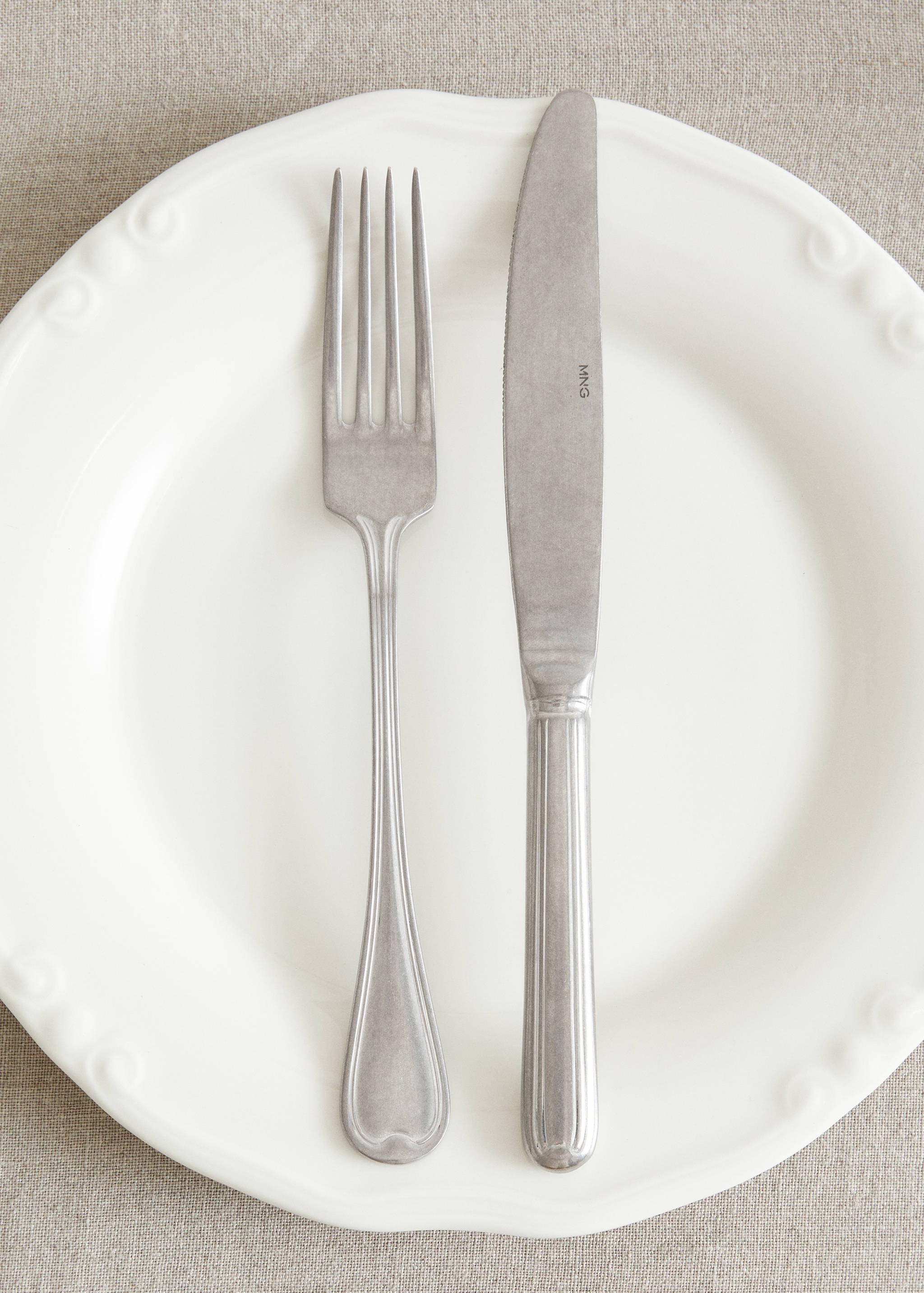 Souprava 4 nožů stříbro se zestárlým efektem - Detail zboží 7