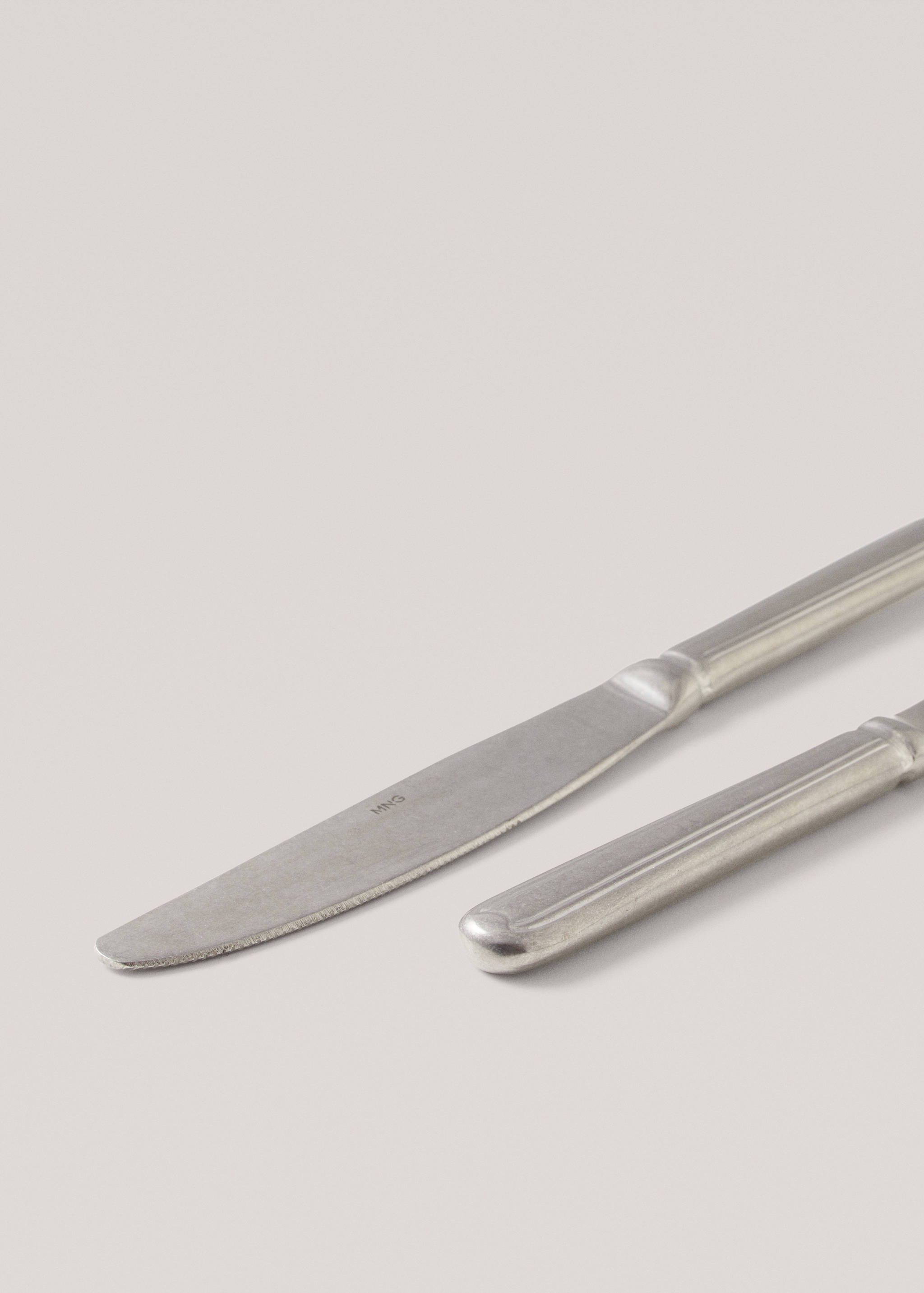 Souprava 4 nožů stříbro se zestárlým efektem - Detail zboží 1