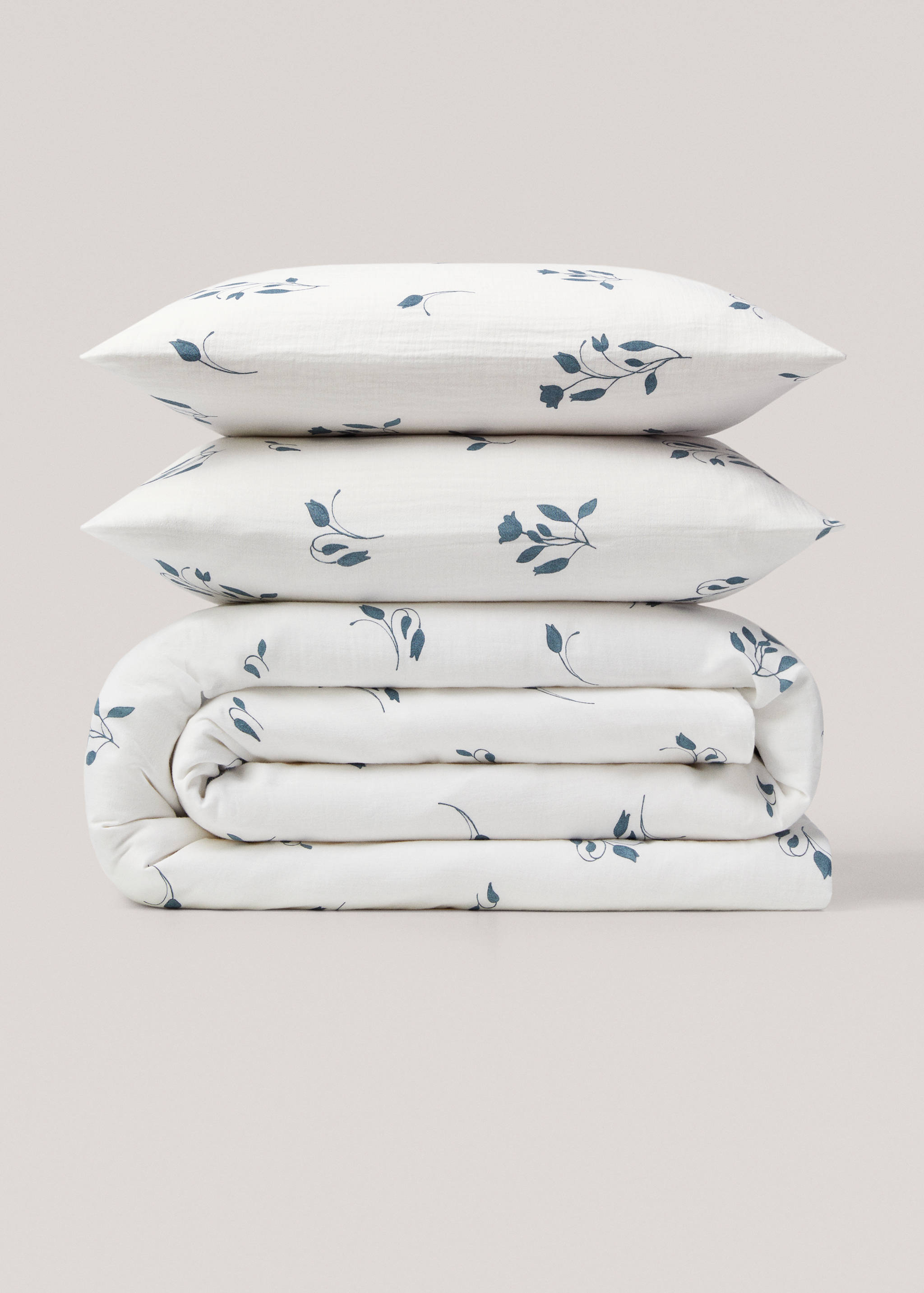 Bettbezug mit Blumenmuster für 90 cm Bett - Artikel ohne Model