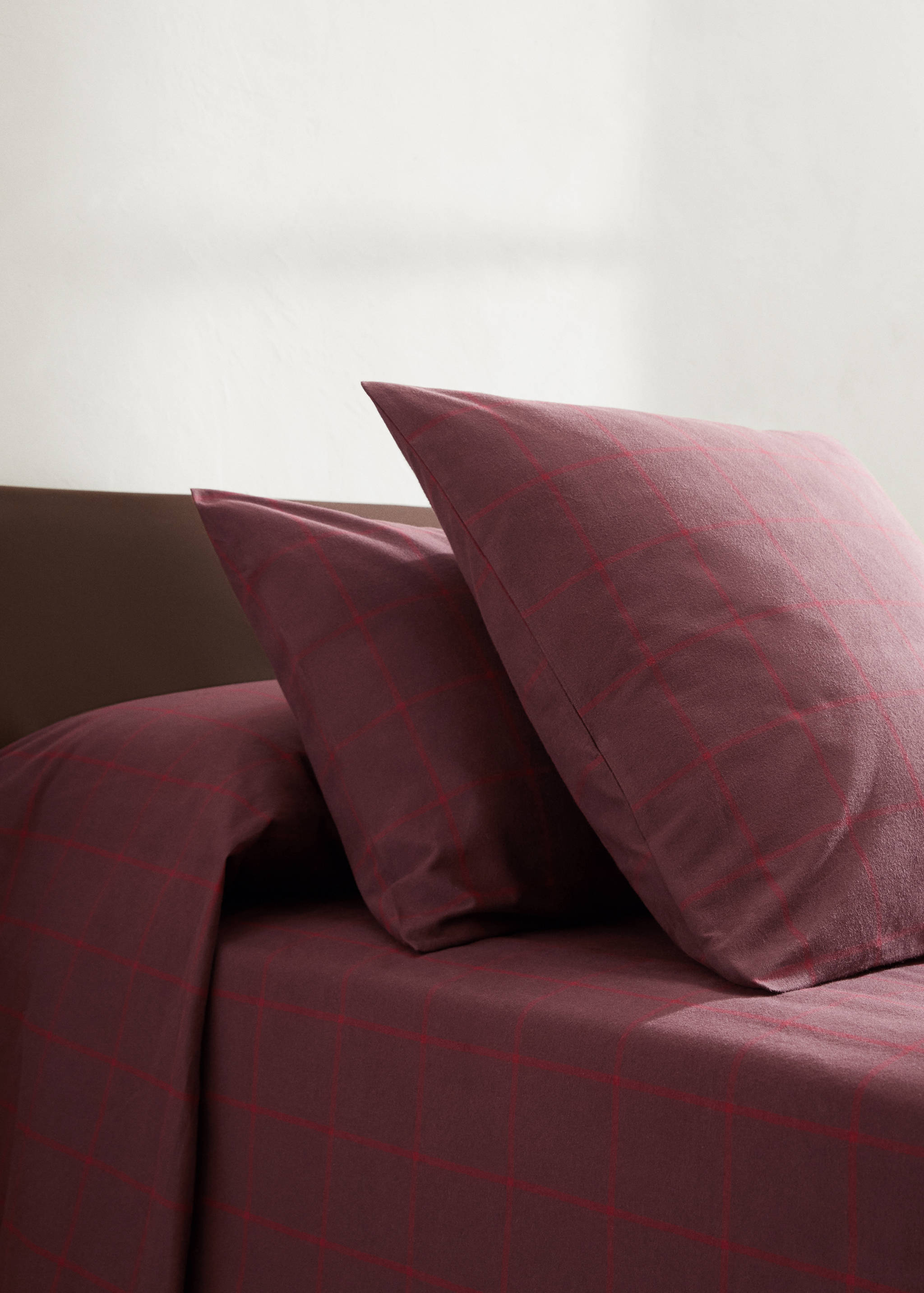 Rutigt örngott i flanell 50x75 cm - Allmän bild