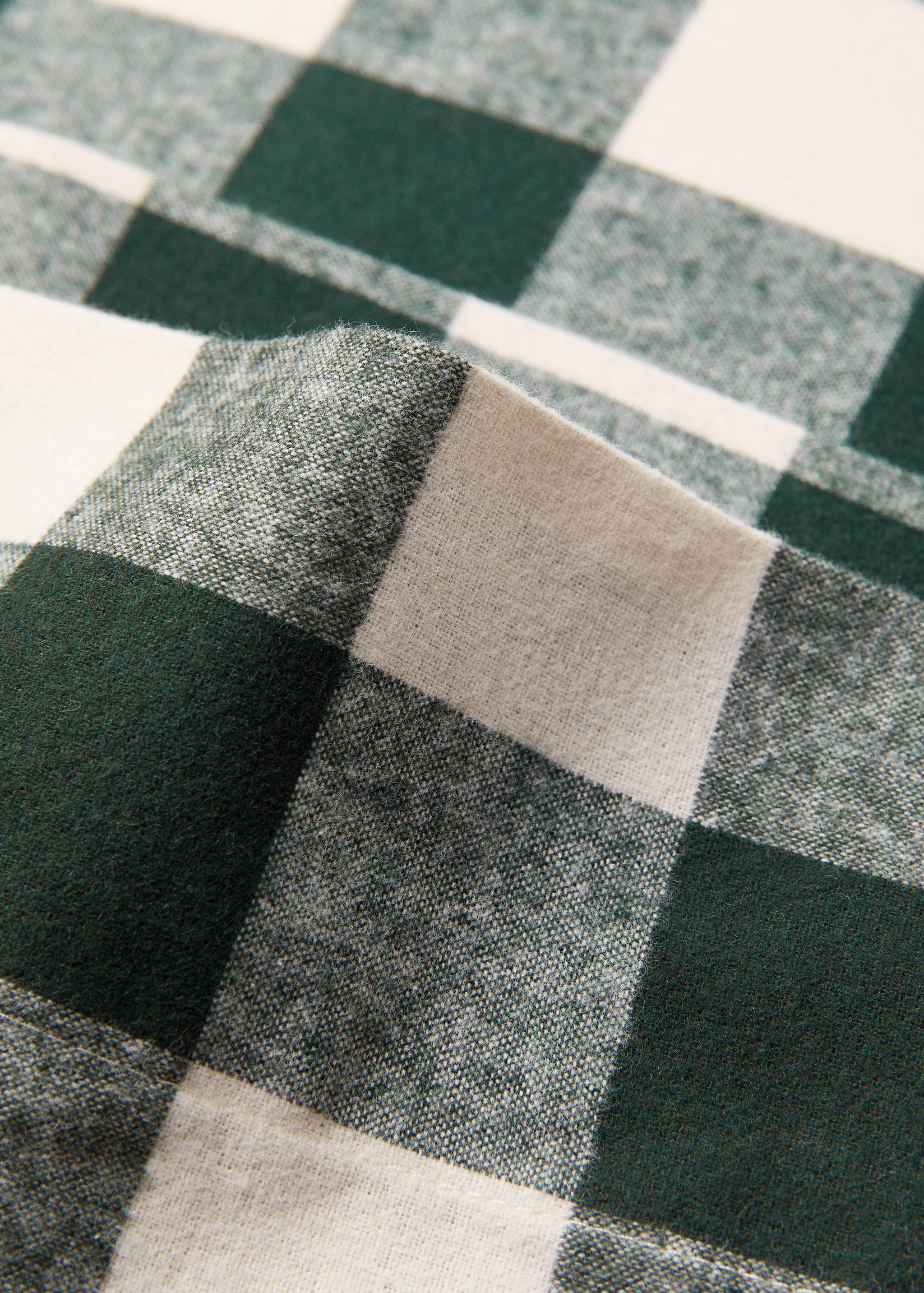 Tvåfärgat rutigt örngott flanell 45x110cm - Detaljer om artikeln 2