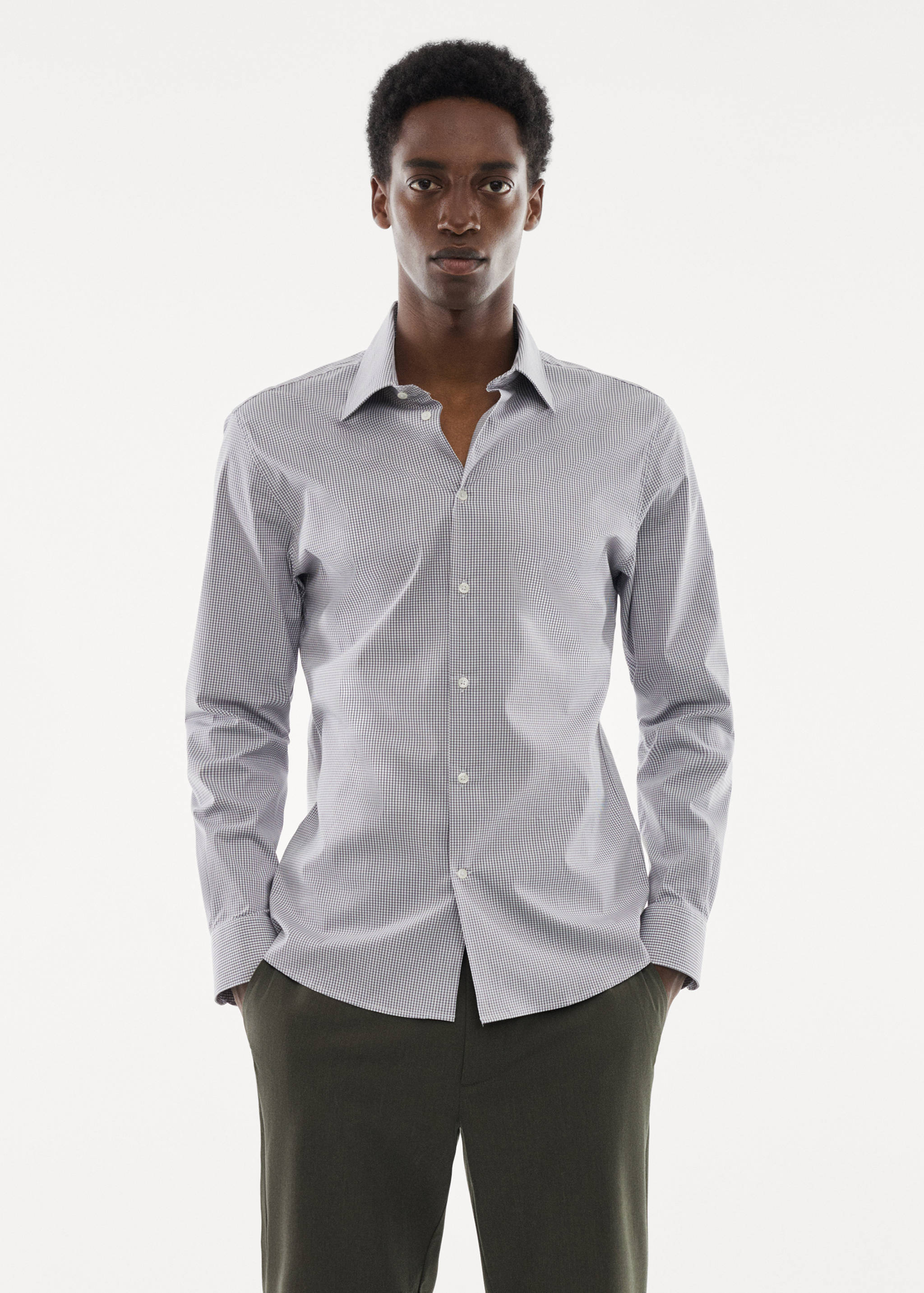 Micro-stretch fabric shirt - Medium plane