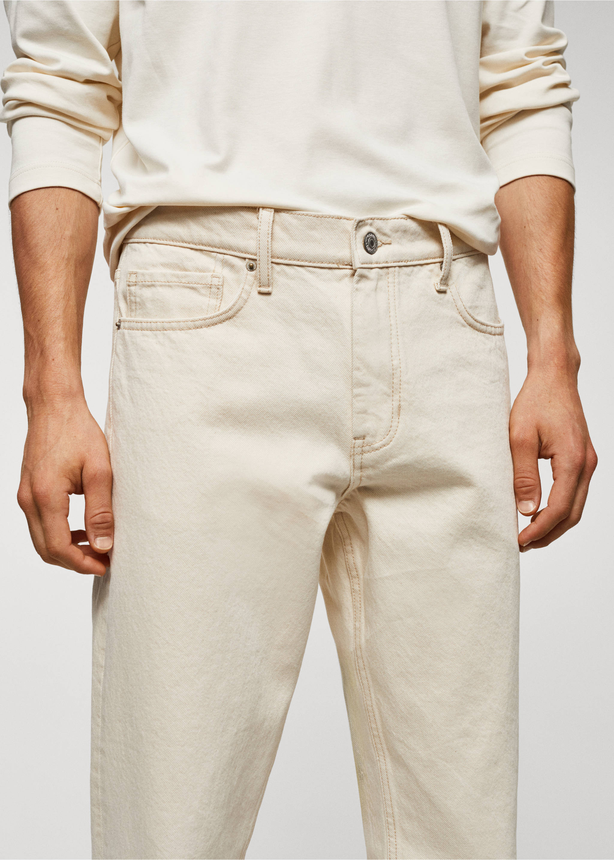 Straight-Fit-Jeans Bob - Detail des Artikels 1, Ecru. Ref: 57024392-00.