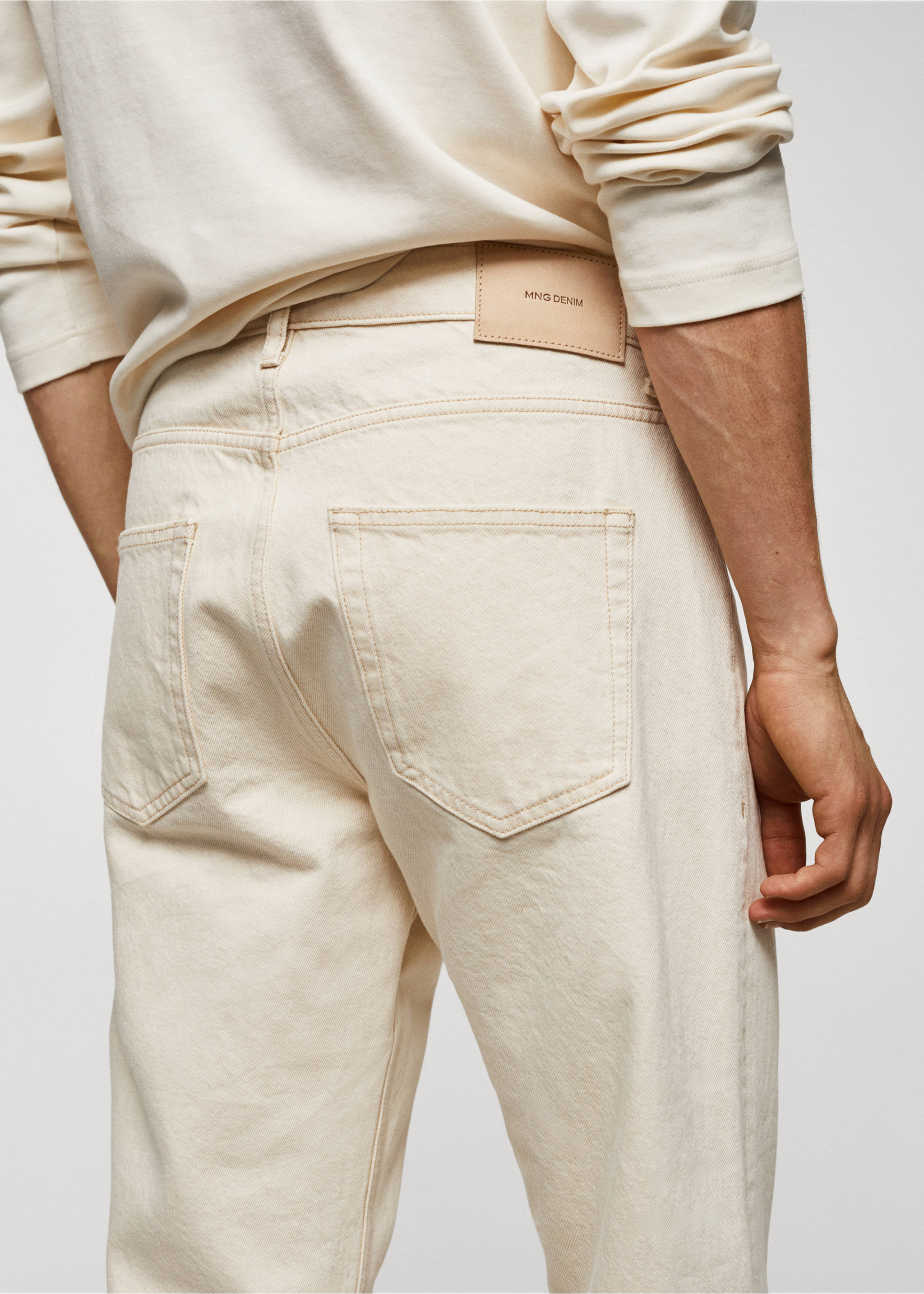 Straight-Fit-Jeans Bob - Detail des Artikels 4, Ecru. Ref: 57024392-00.