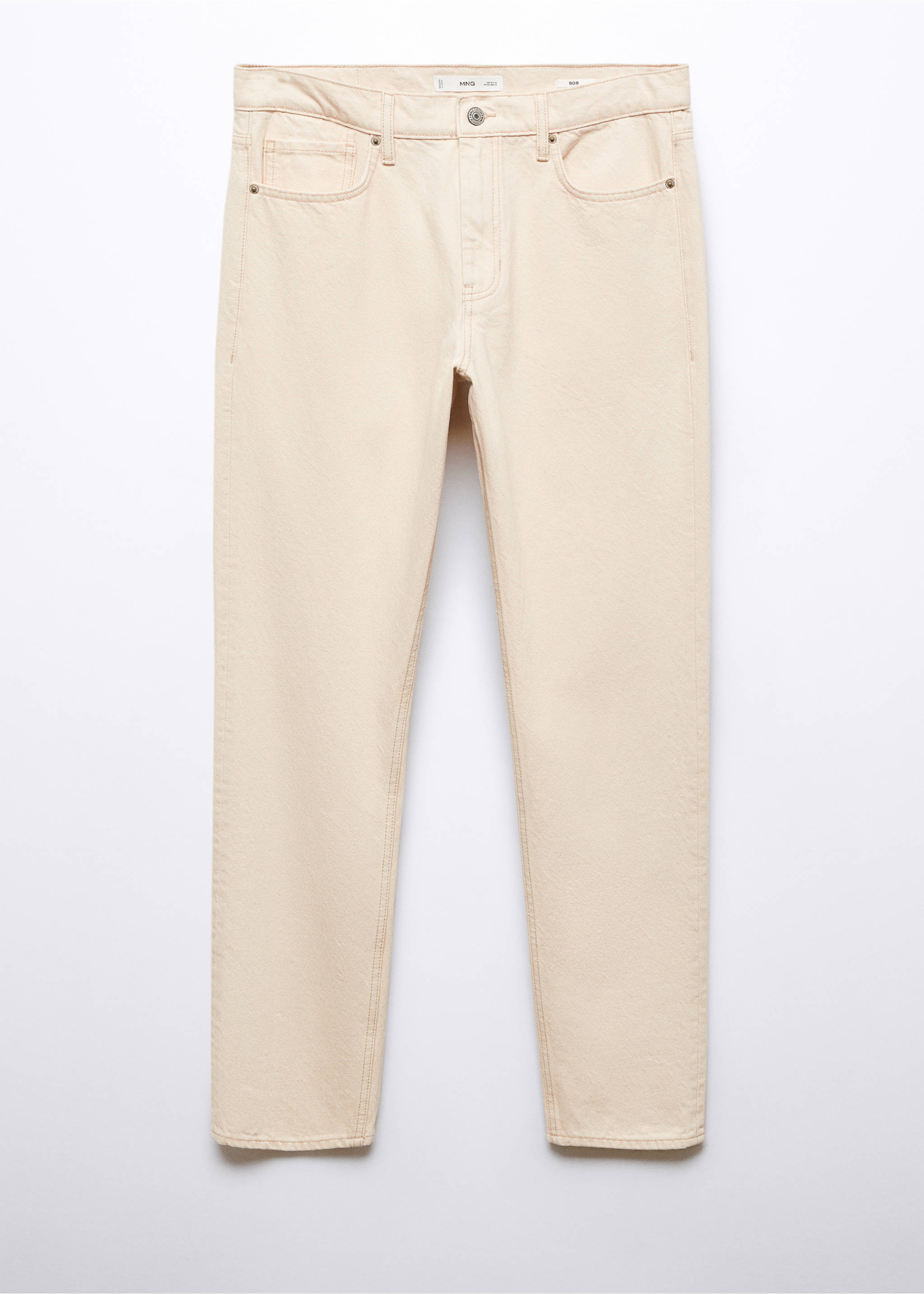 Straight-Fit-Jeans Bob - Artikel ohne Model, Ecru. Ref: 57024392-00.