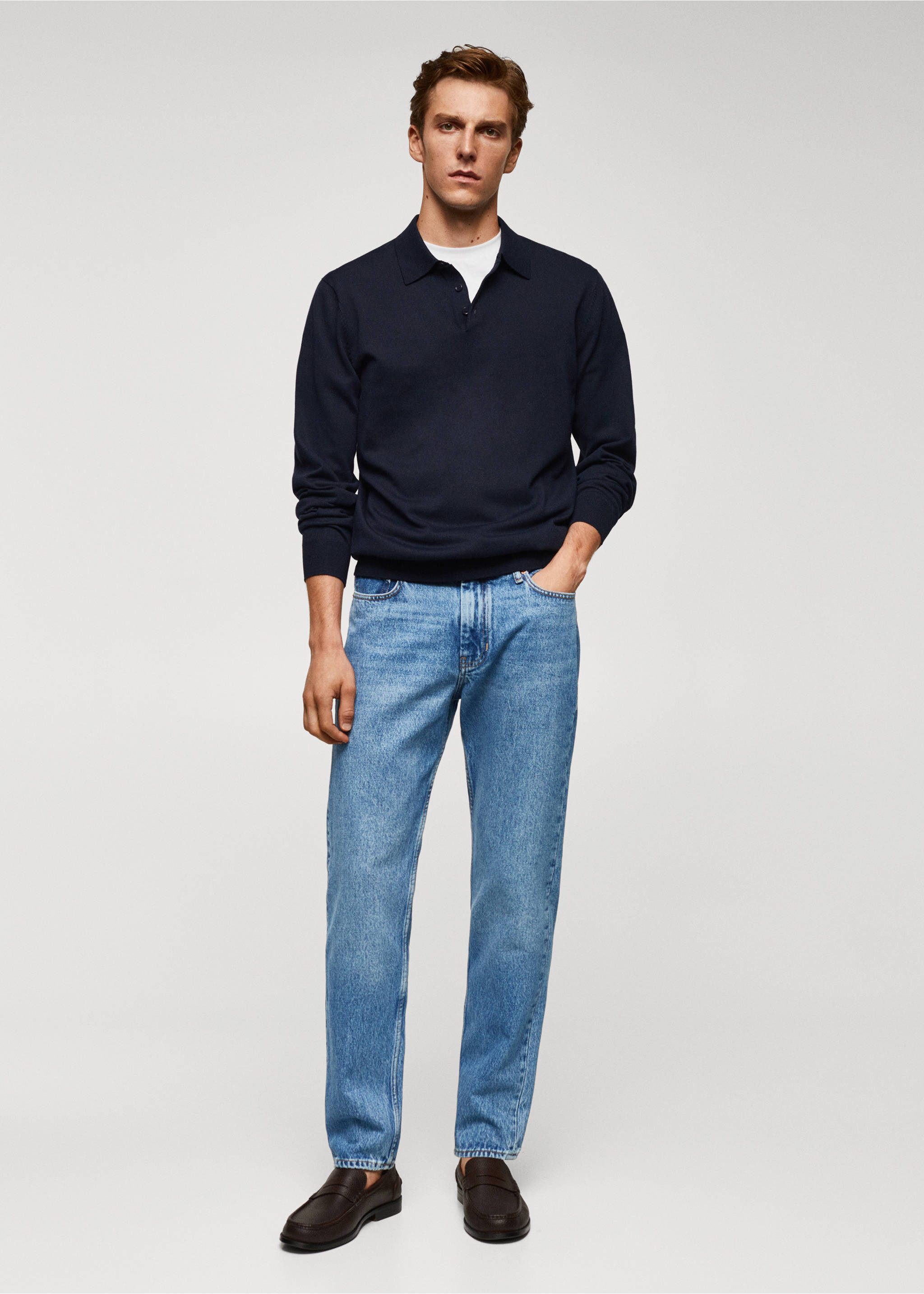 Bob straight-fit jeans - General plane, Medium Blue. Ref: 57024393-00.
