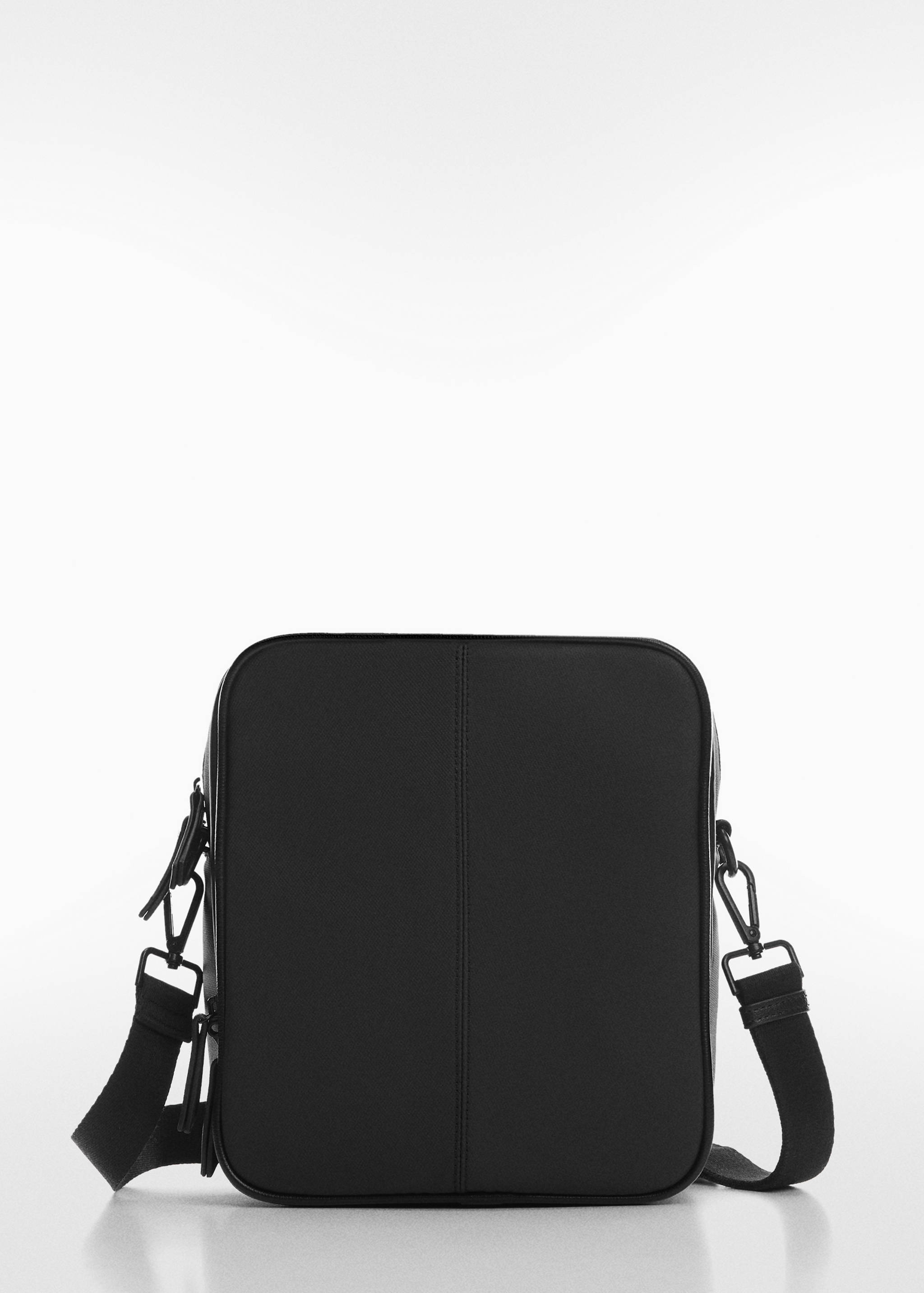 Faux-leather zippered shoulder bag - null