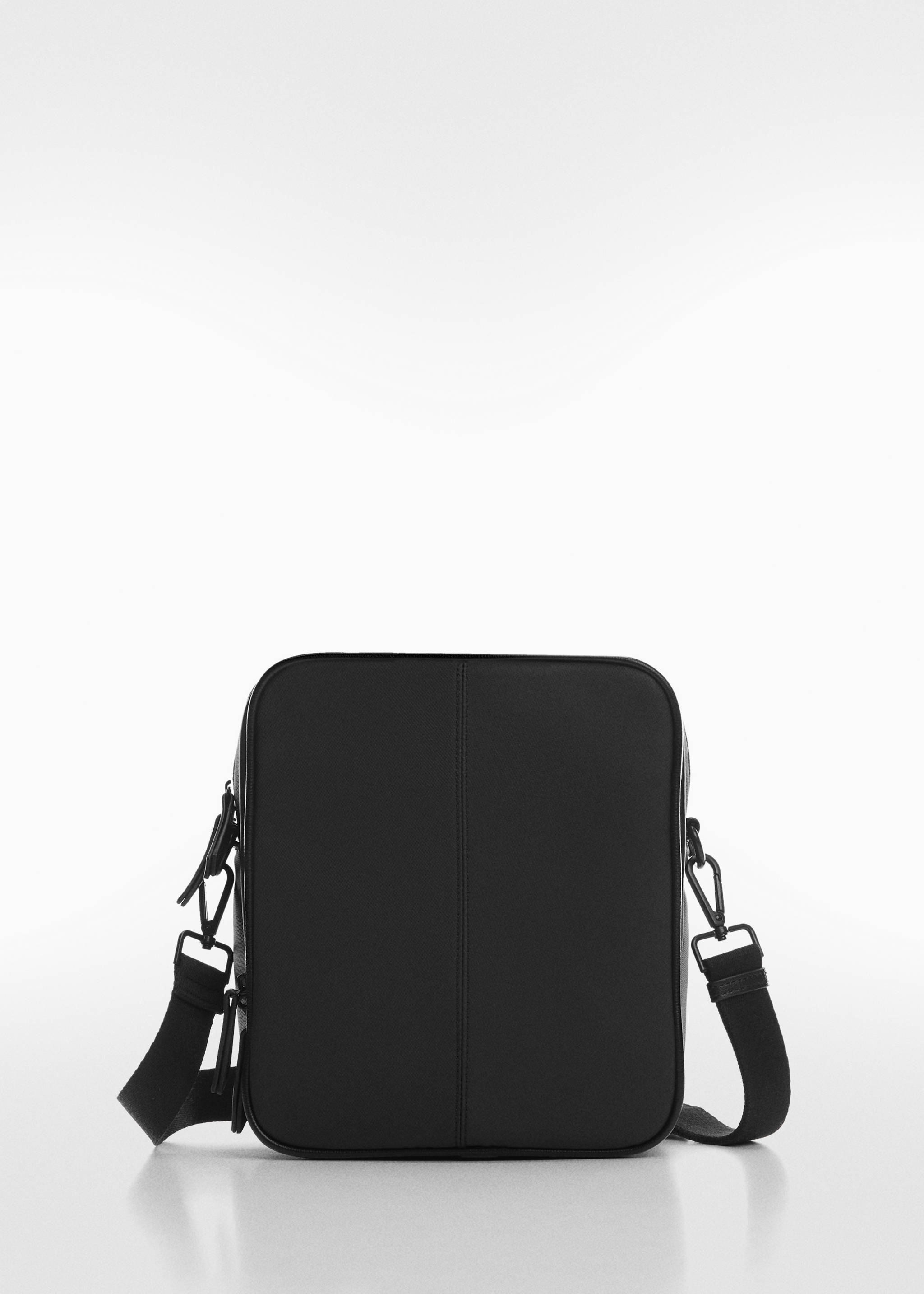 Faux-leather zippered shoulder bag - Article without model
