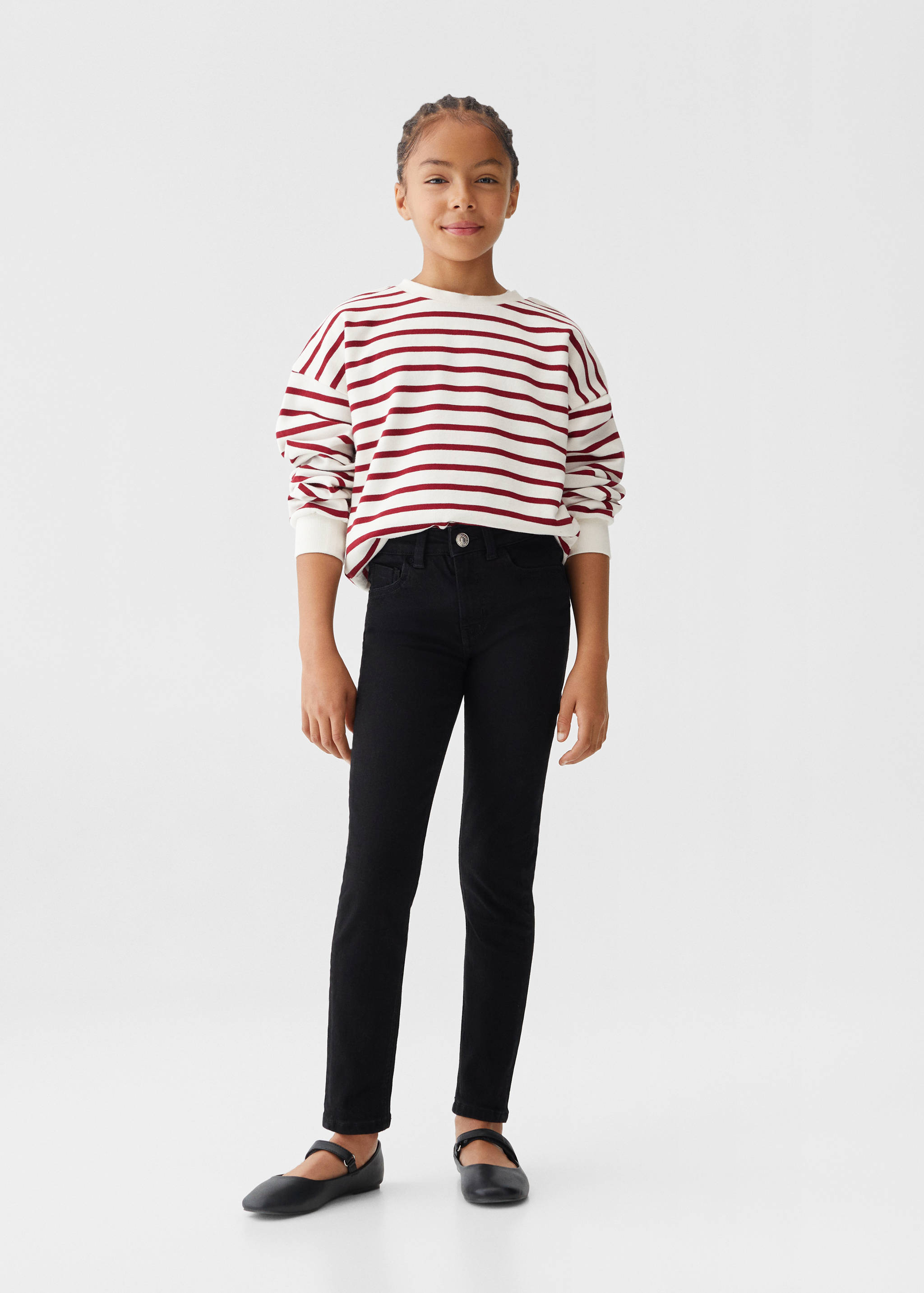 Gestreiftes Baumwoll-Sweatshirt - Allgemeine Ansicht