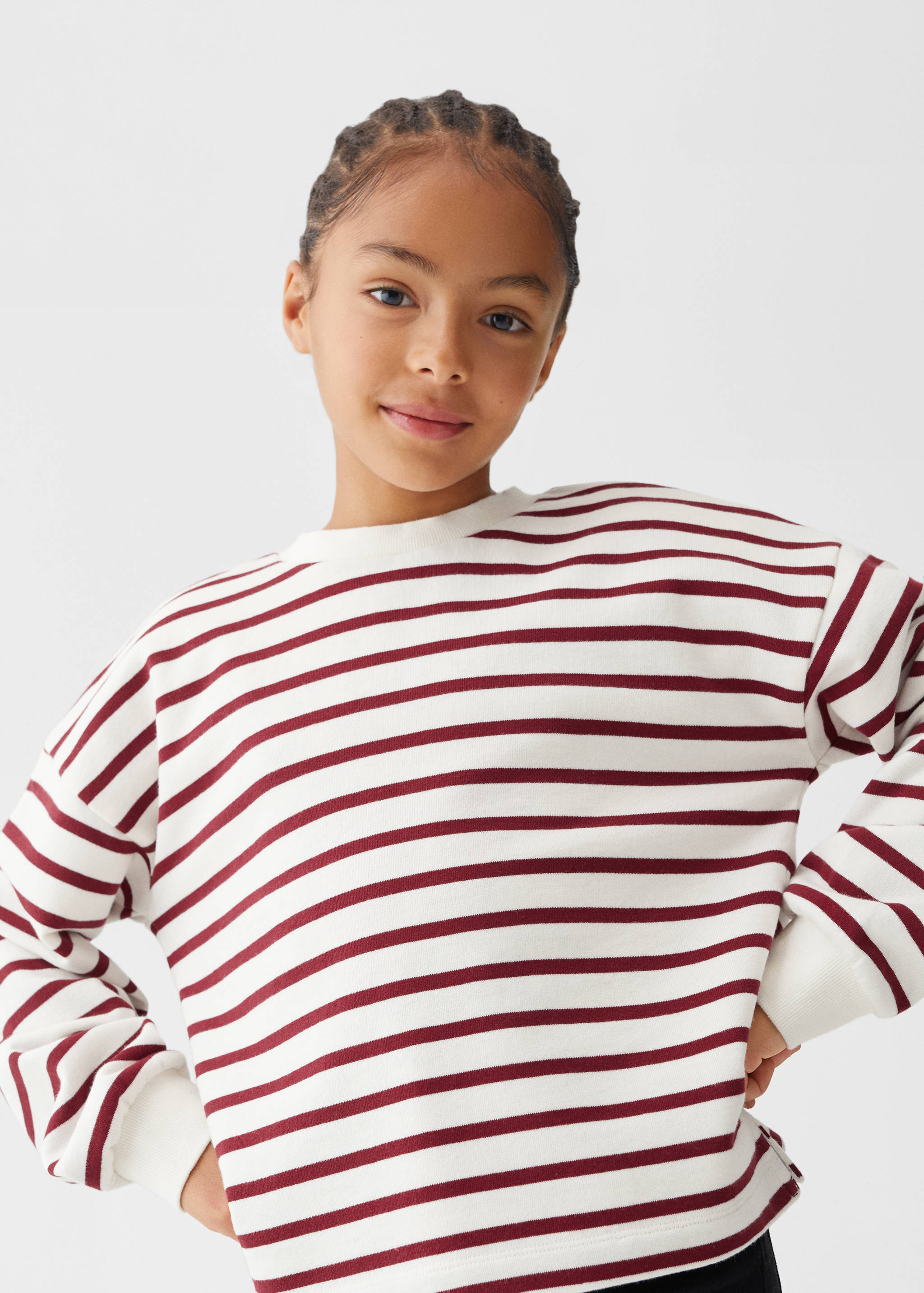 Gestreiftes Baumwoll-Sweatshirt - Detail des Artikels 1