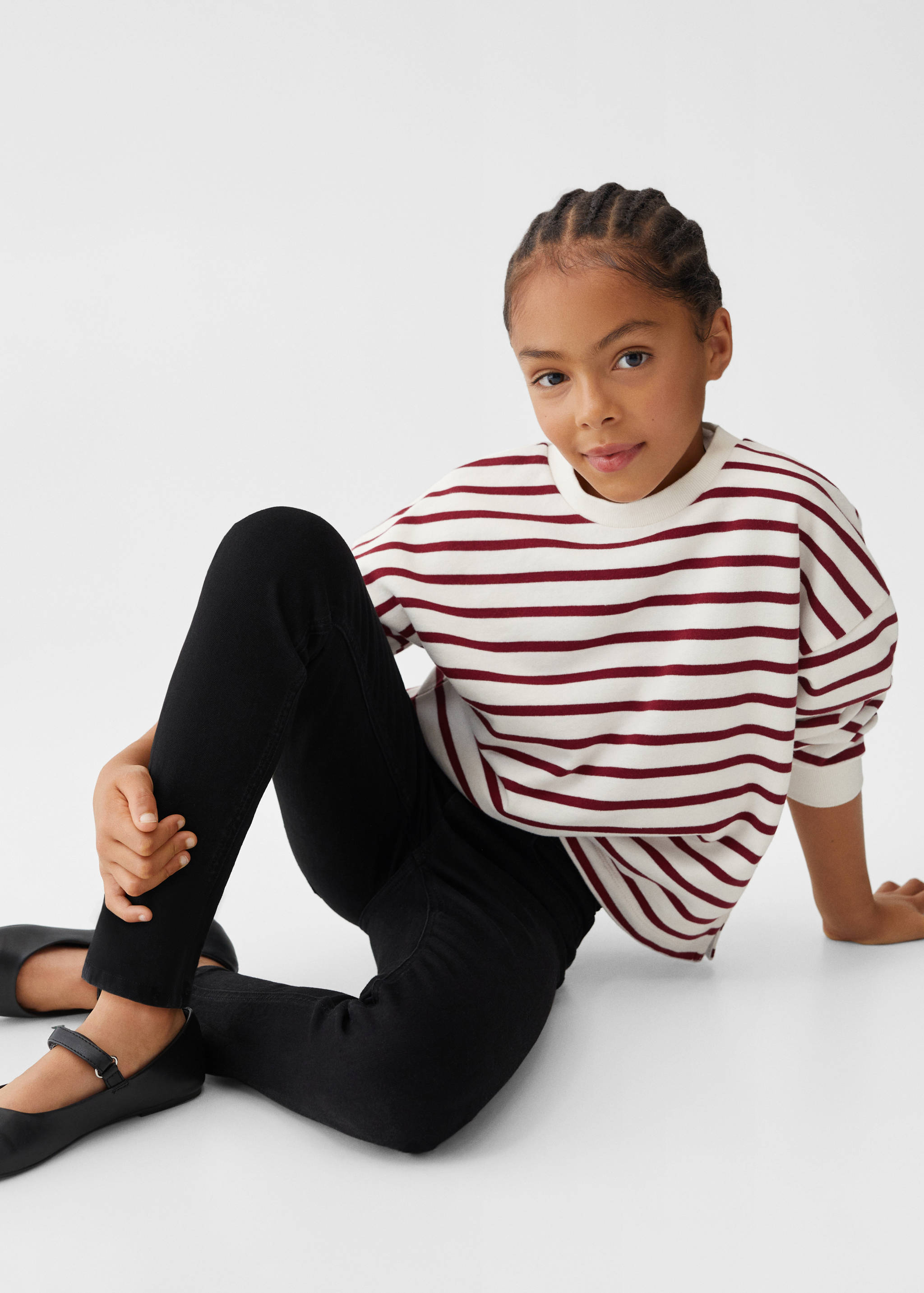 Gestreiftes Baumwoll-Sweatshirt - Detail des Artikels 2