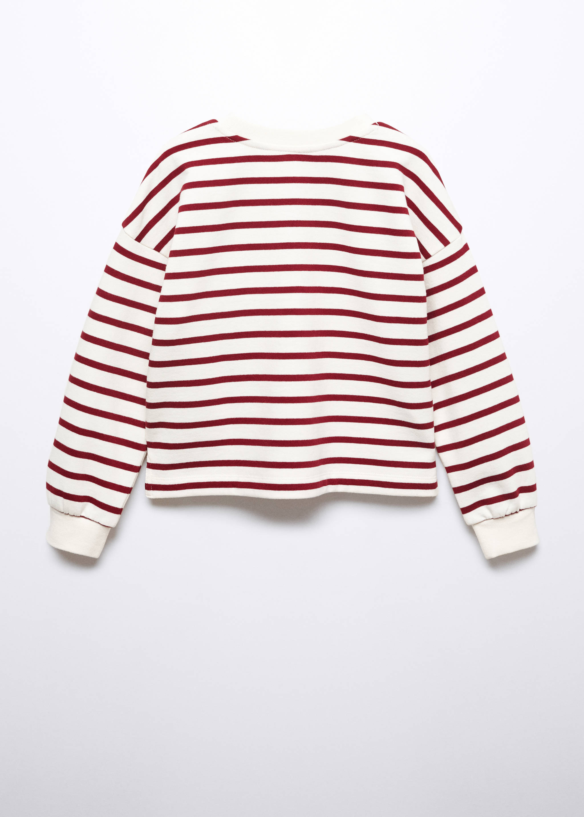 Gestreiftes Baumwoll-Sweatshirt - Rückseite des Artikels