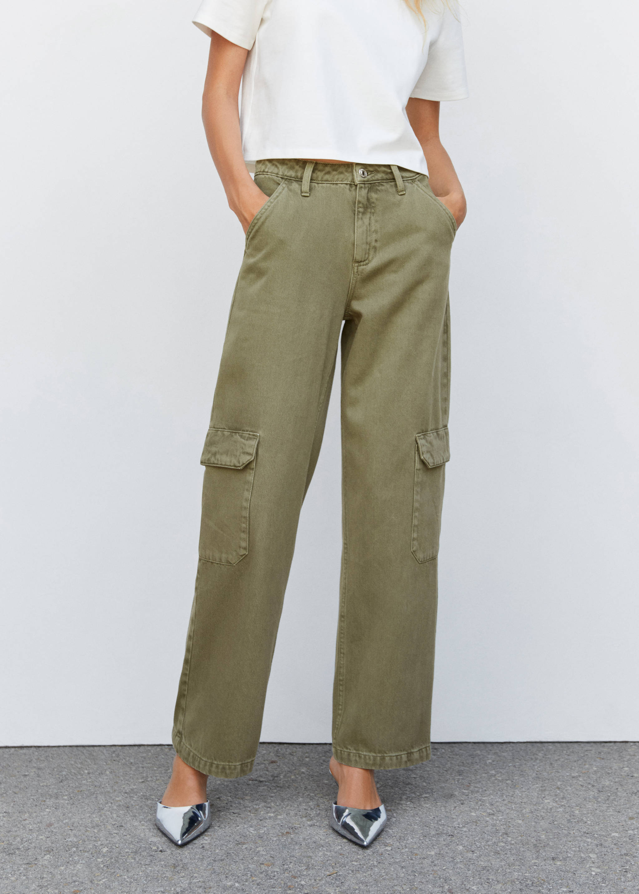 Wideleg-Cargojeans - Mittlere Ansicht