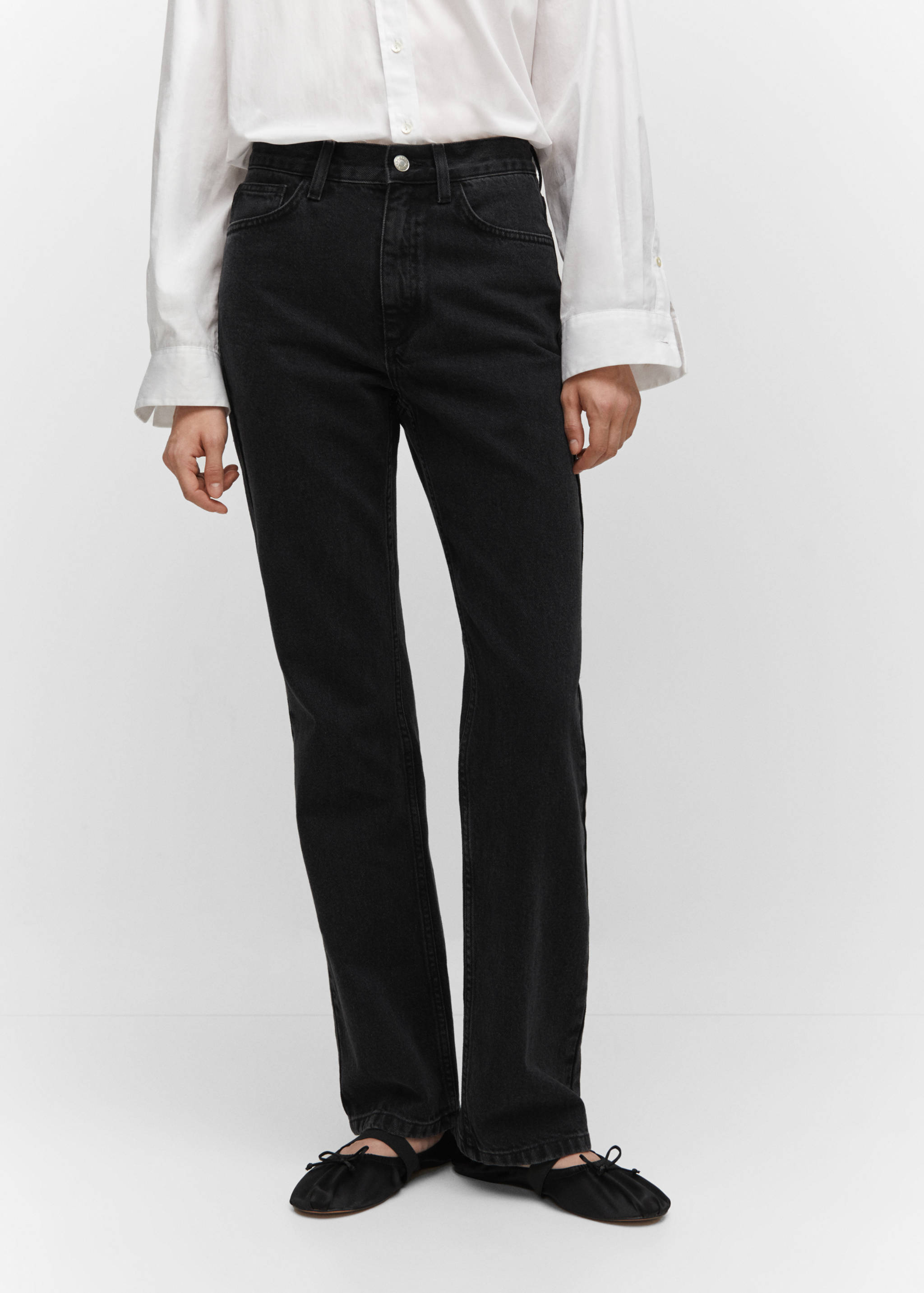 Jean droit taille normale - Plan moyen