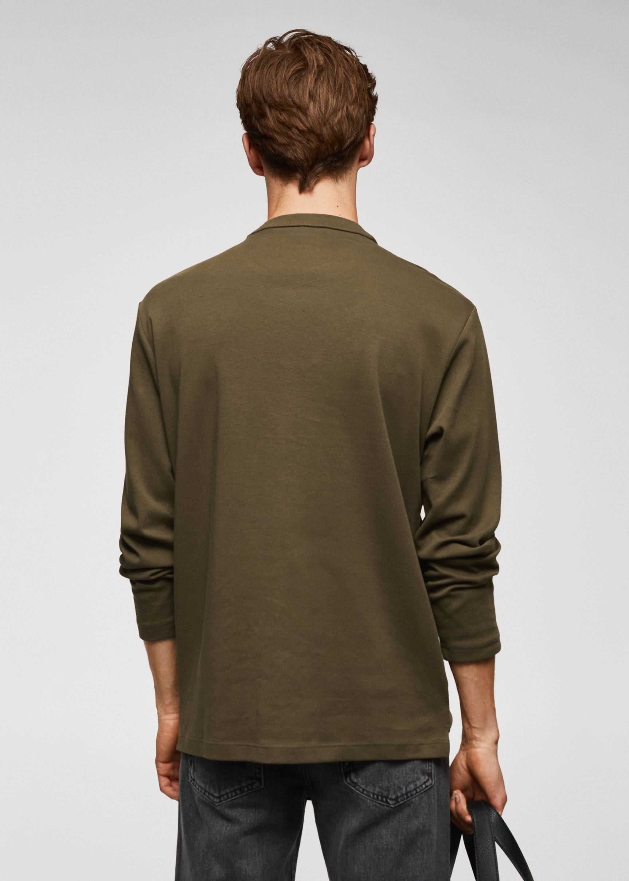 100% cotton long-sleeved t-shirt - Reverse of the article