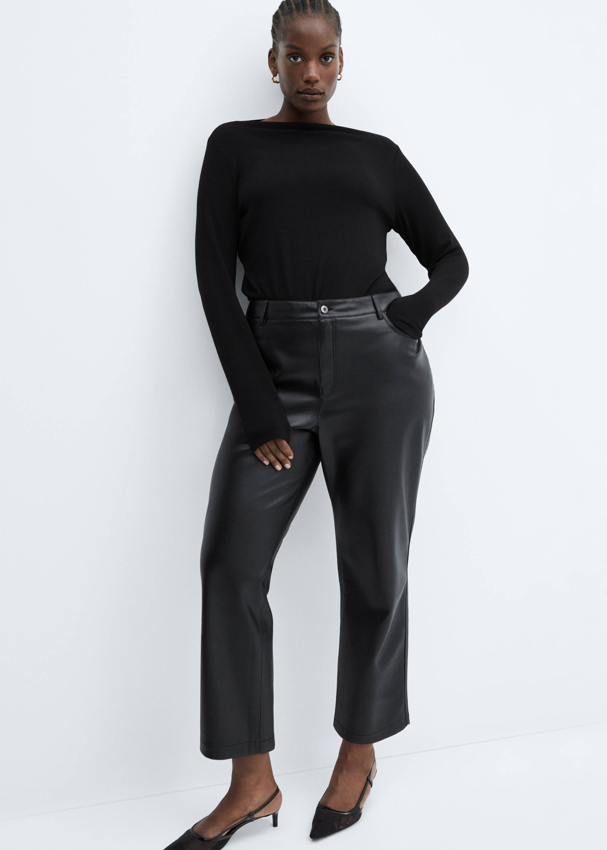 Pantalon droit cuir synthétique - Détail de l'article 4