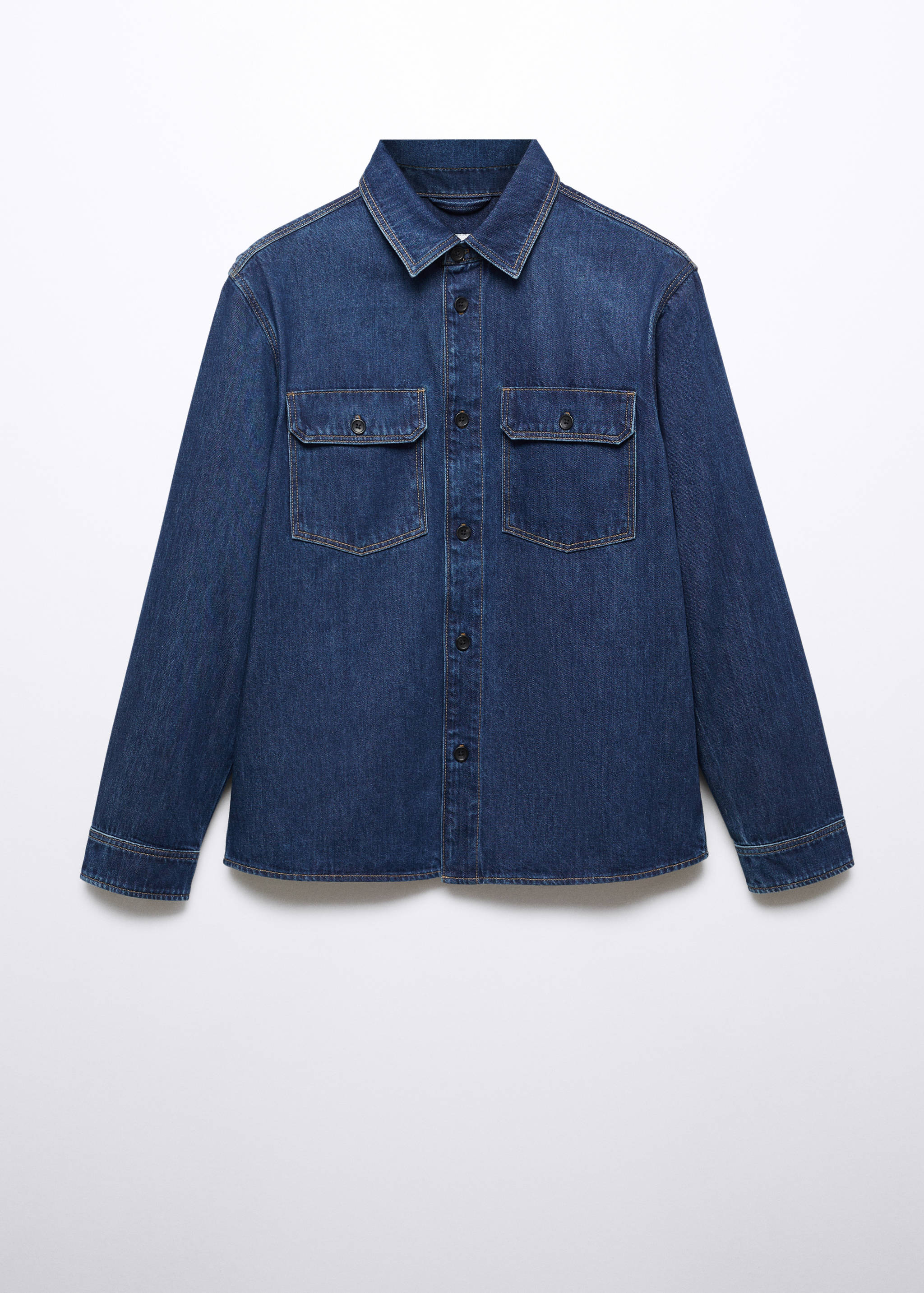 Jeans-Overshirt aus Baumwolle mit Taschen - Artikel ohne Model