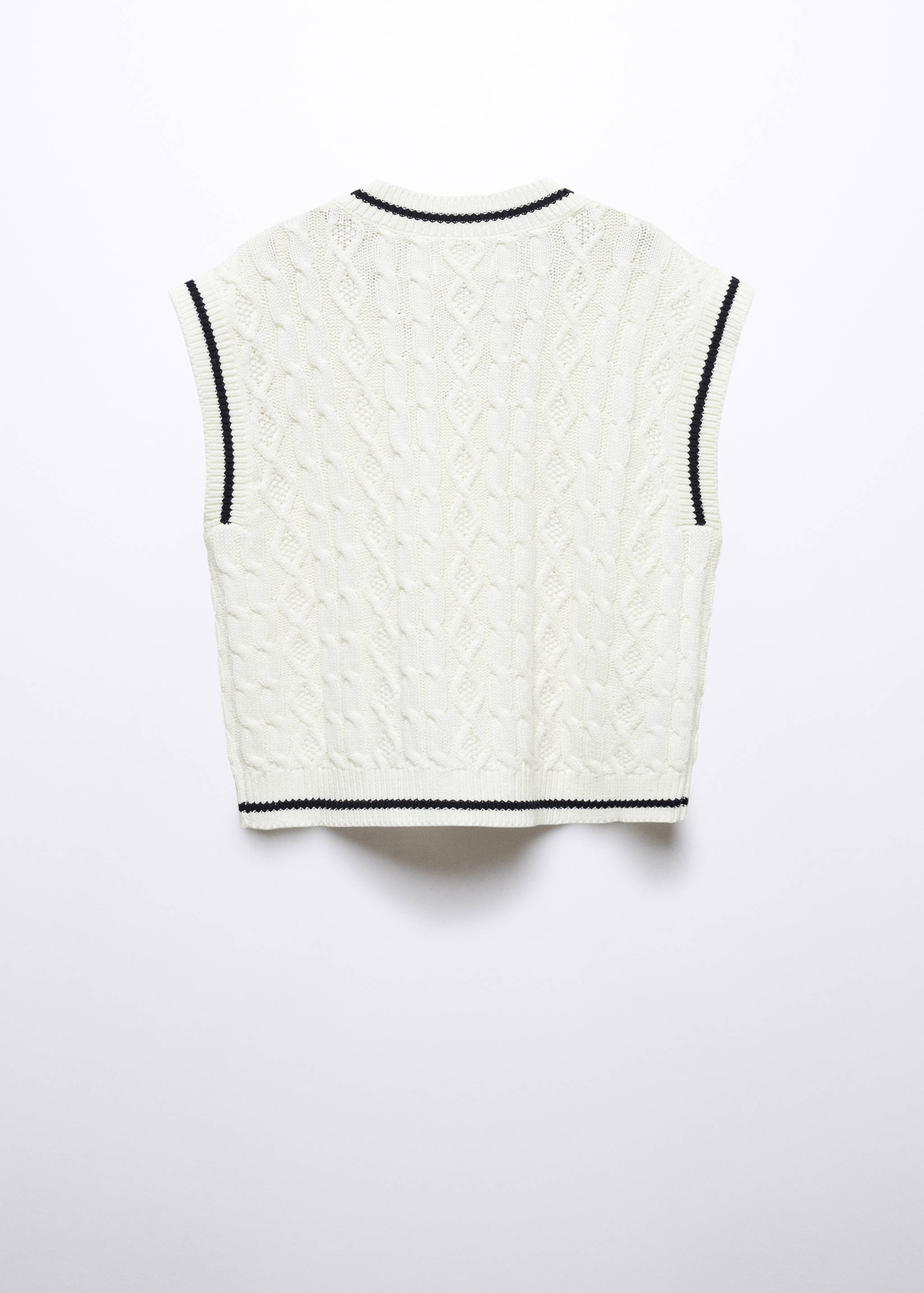 Knitted cotton gilet - Reverse of the article