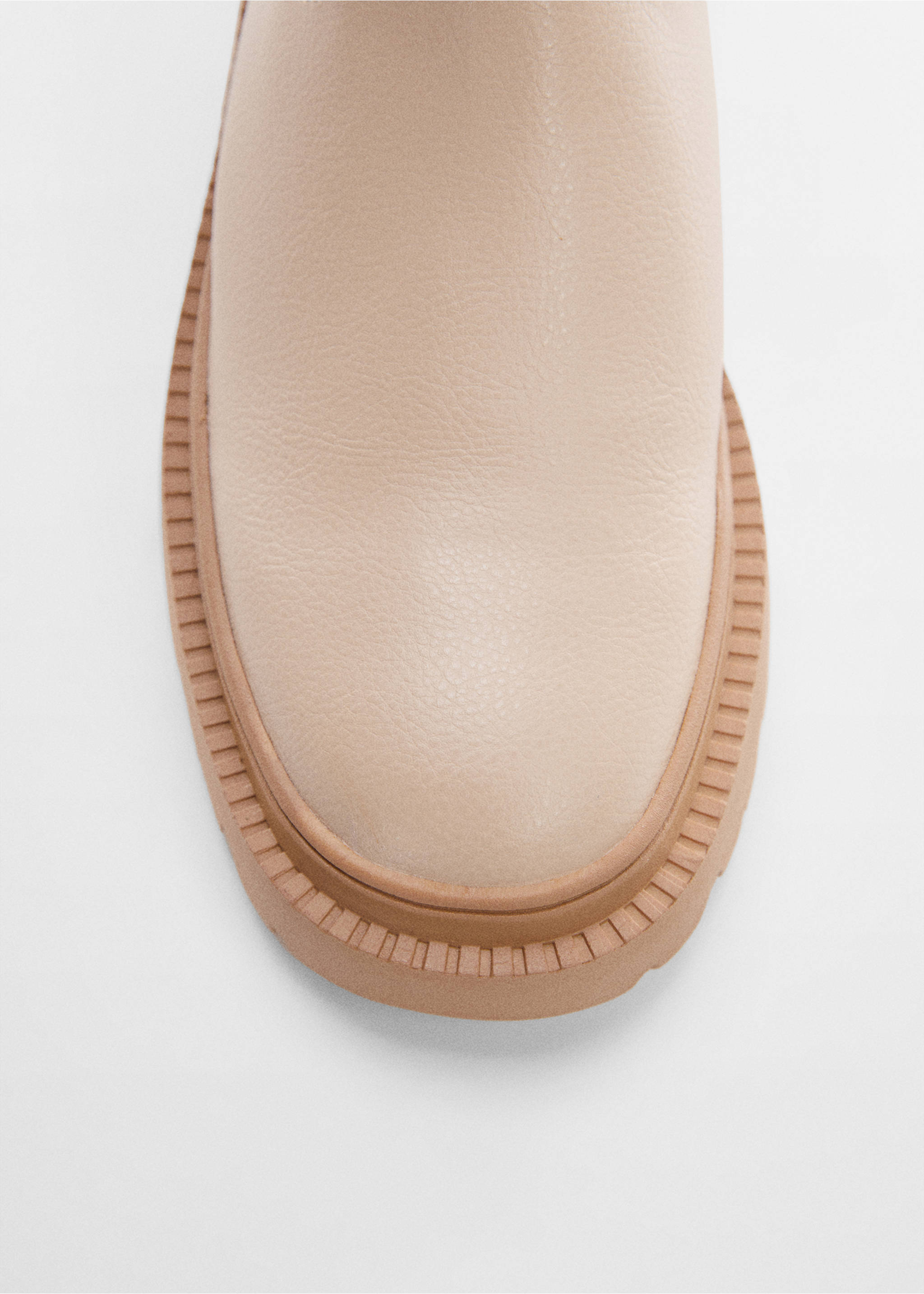 Platform track-sole ankle boots - Details of the article 1, Ecru. Ref: 57024429-00.