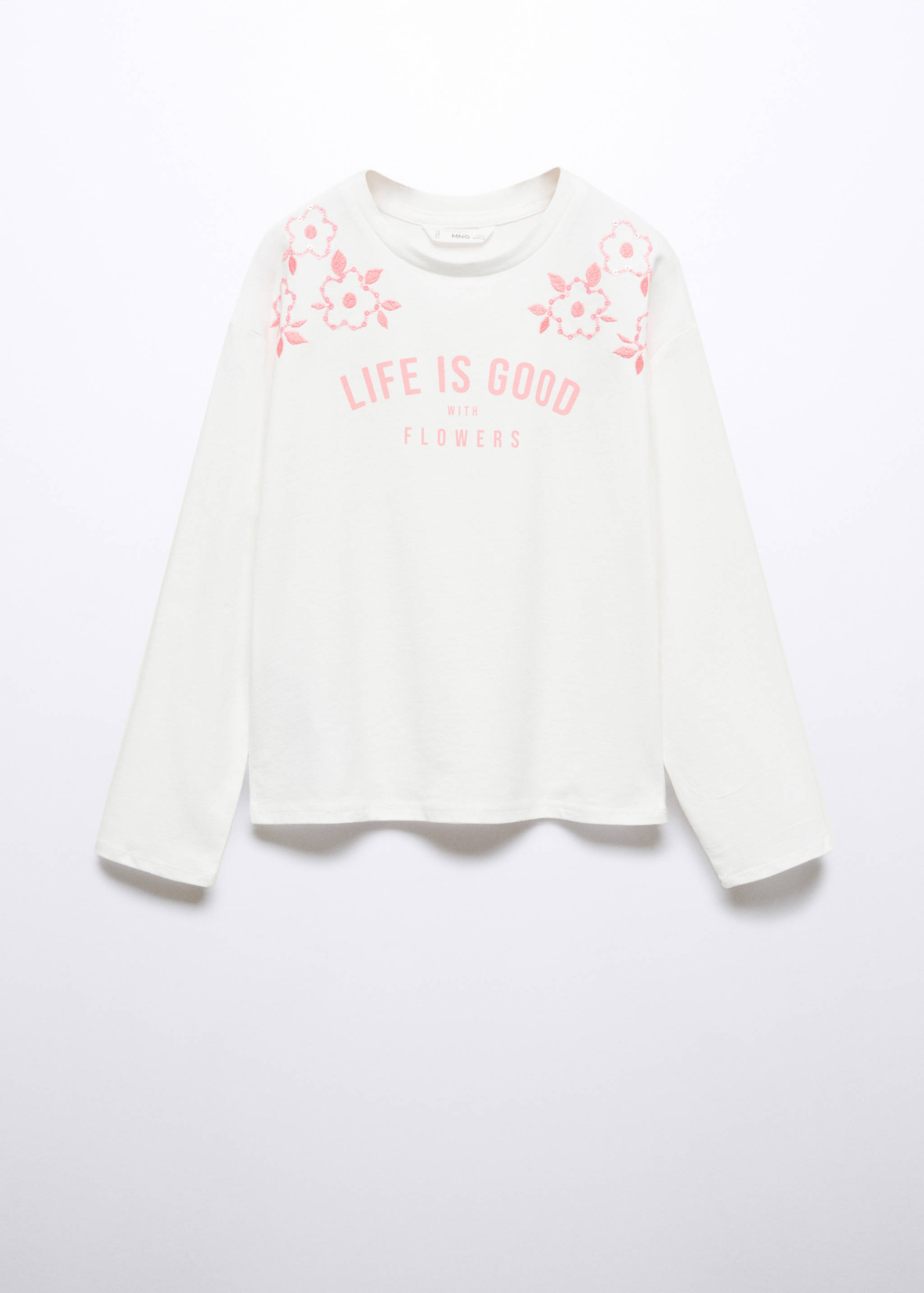 Long-sleeved t-shirt with message - Article without model