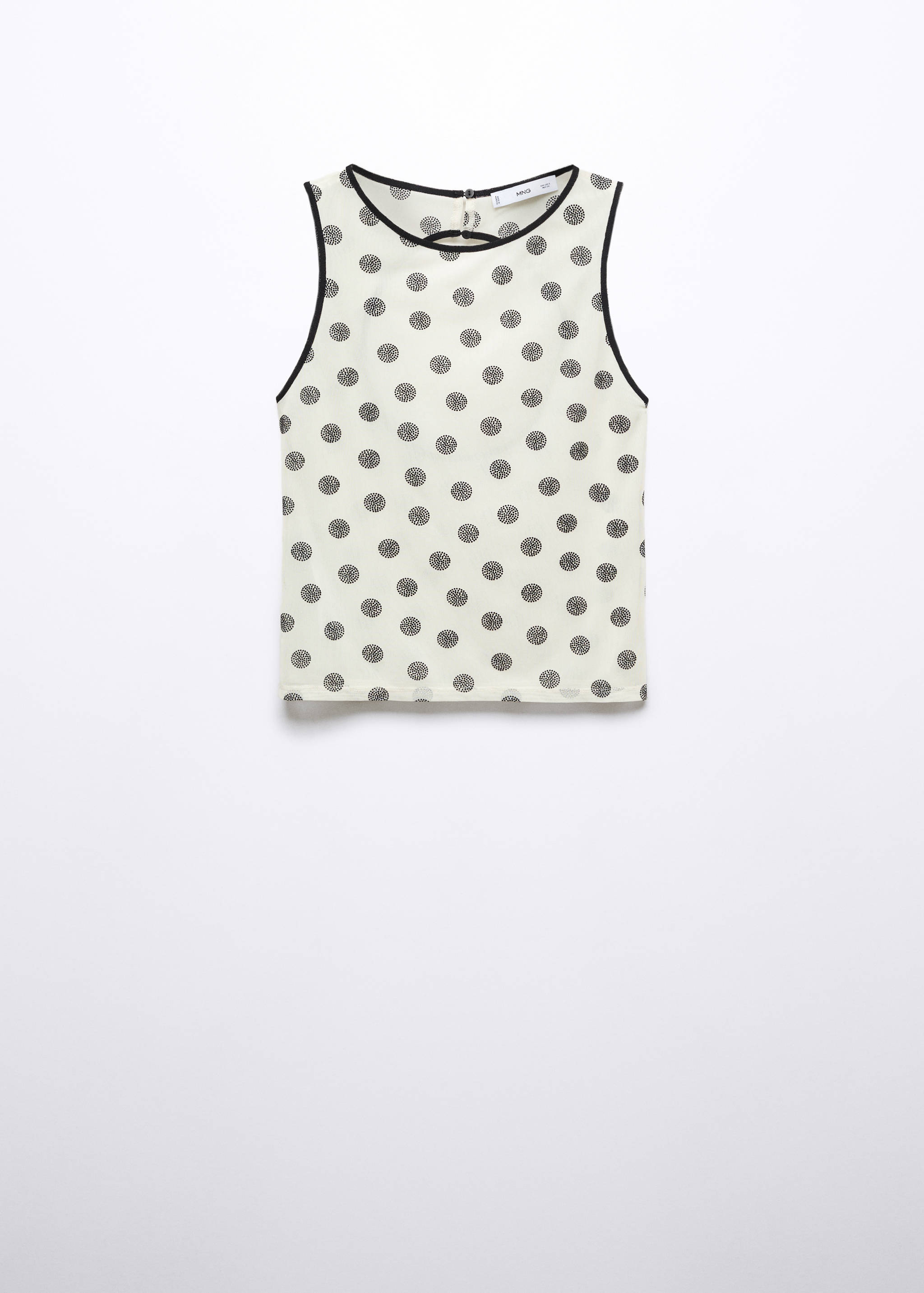 Printed top with open back - Article without model