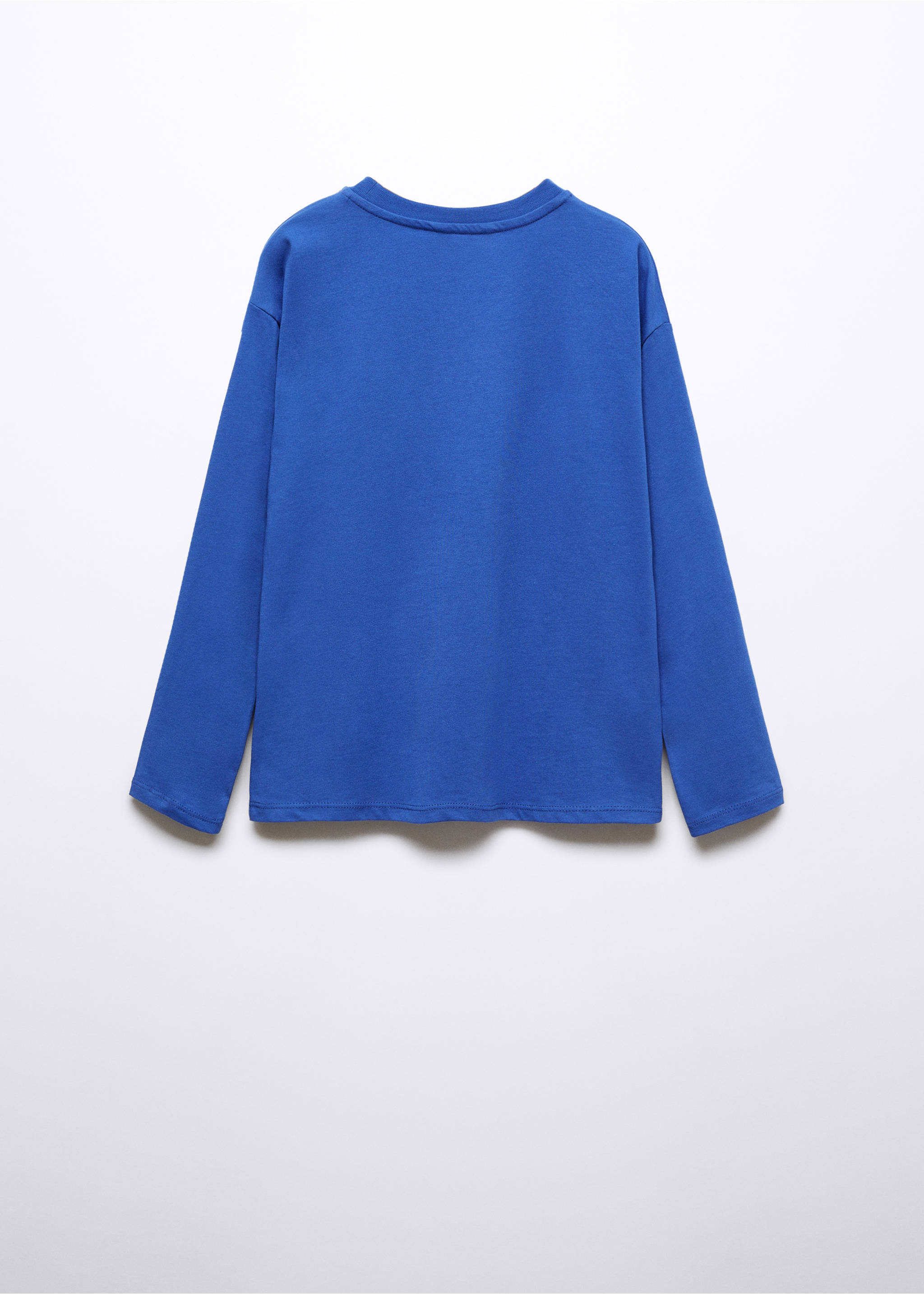 Bedrukt T-shirt met lange mouwen - Achterkant van het artikel, Inktblauw. Ref: 57024435-00.