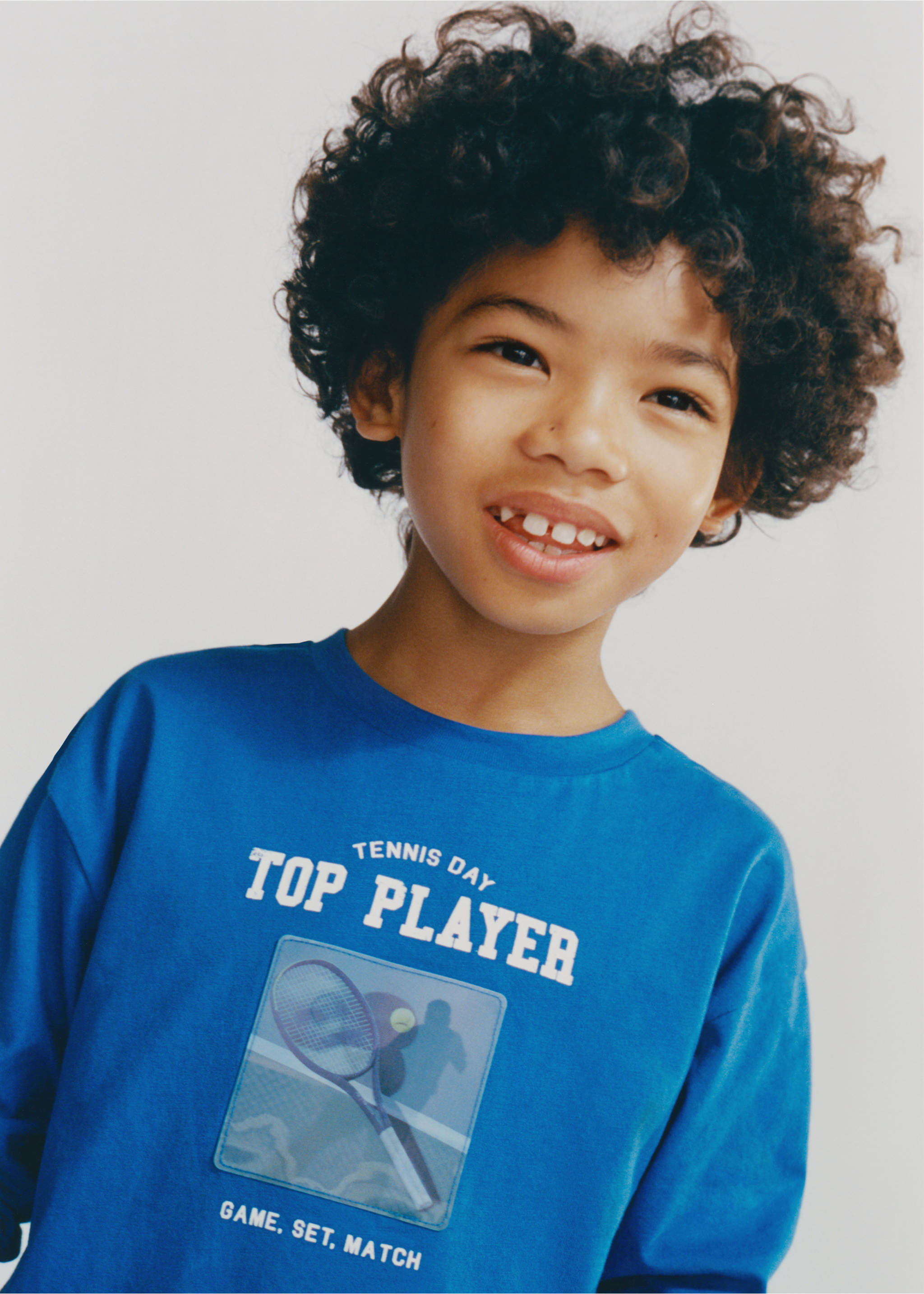 Bedrukt T-shirt met lange mouwen - Detail van het artikel 5, Inktblauw. Ref: 57024435-00.